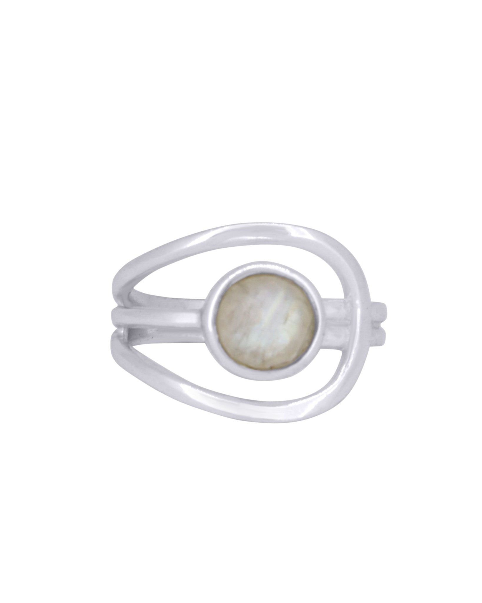 Magical Moonstone Sterling Silver Loop Ring、mySite、topwebapps