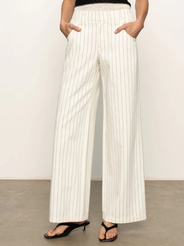 Sanctuary Arden Wide Leg, Bleached White Pinstripe、mySite、noshort