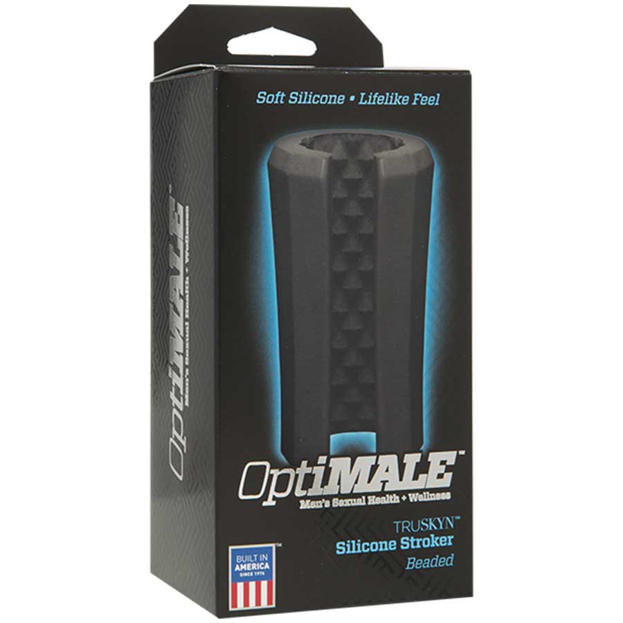 Platinum Silicone Split Sleeve Beaded Male Masturbator & Stroker by Optimale、mySite、bottomscart