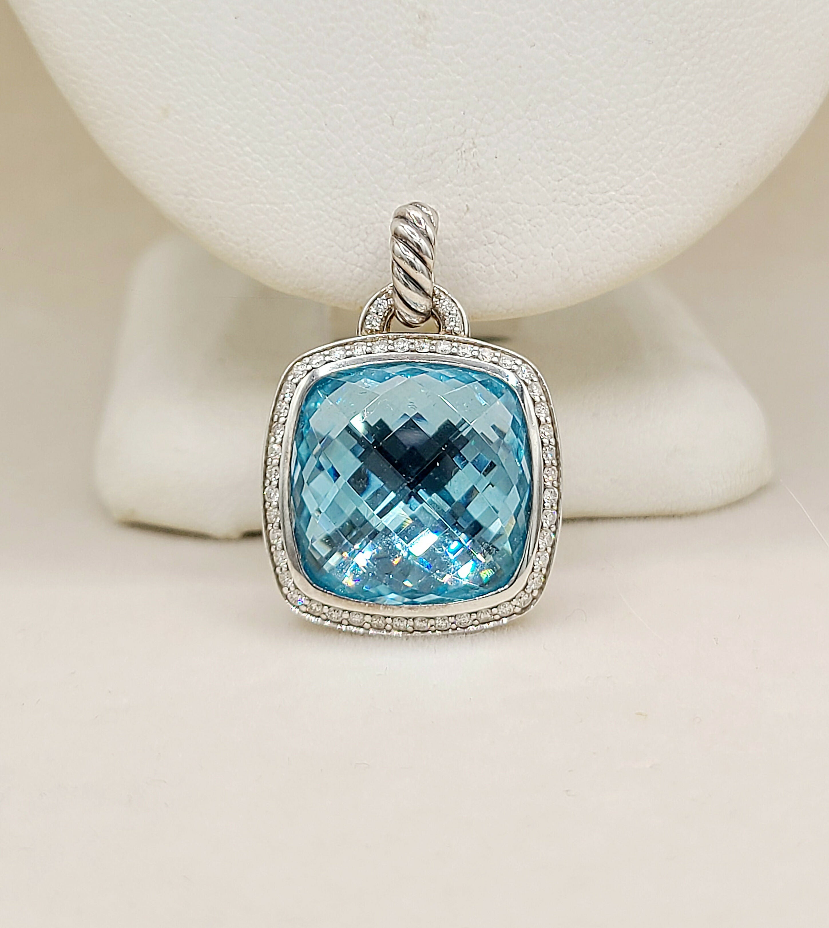 David Yurman Albion Pendant 17mm Blue Topaz & Diamonds、mySite、hinf8tx79