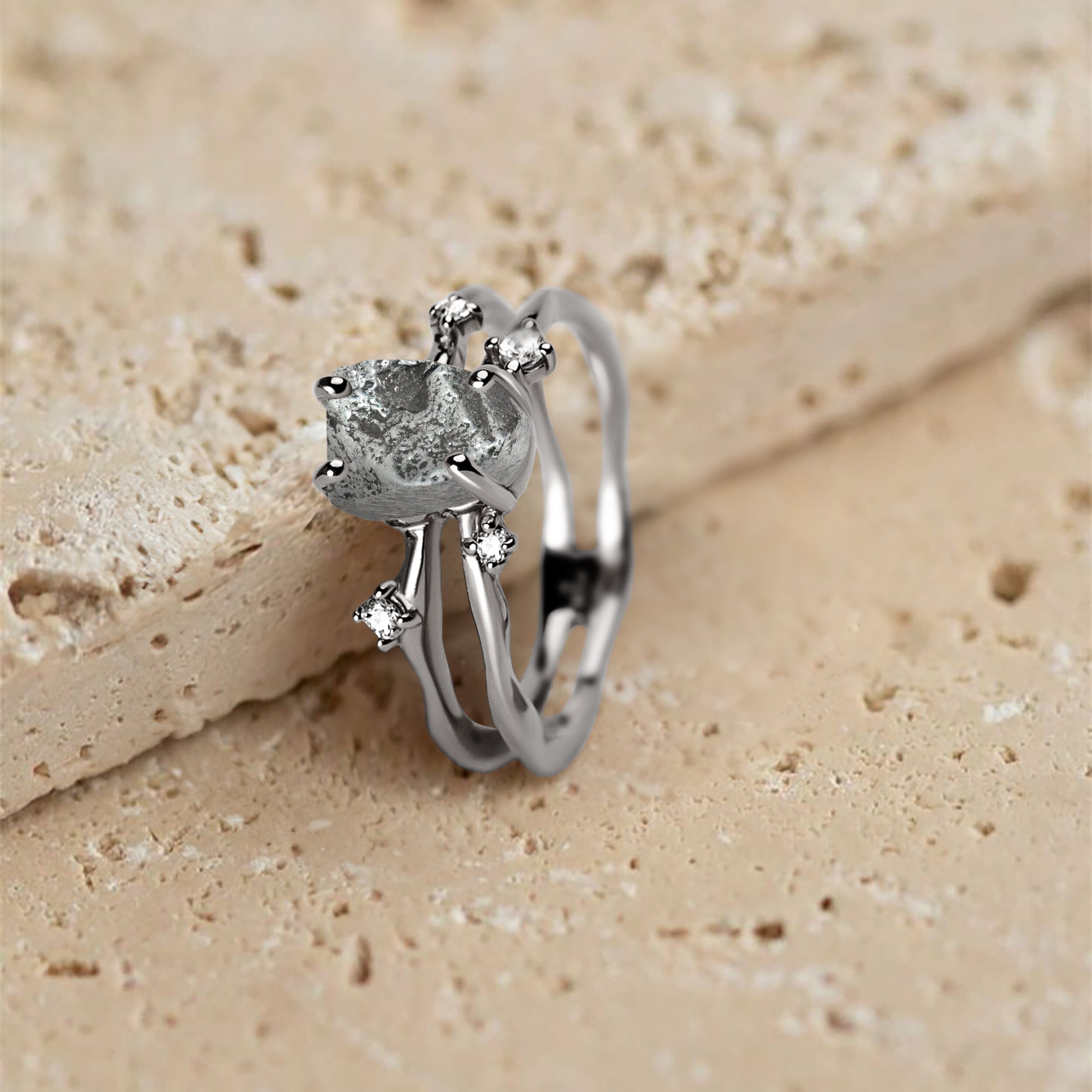 Raw Crystal Ring - Flow Meteorite、mySite、hinf8tx79