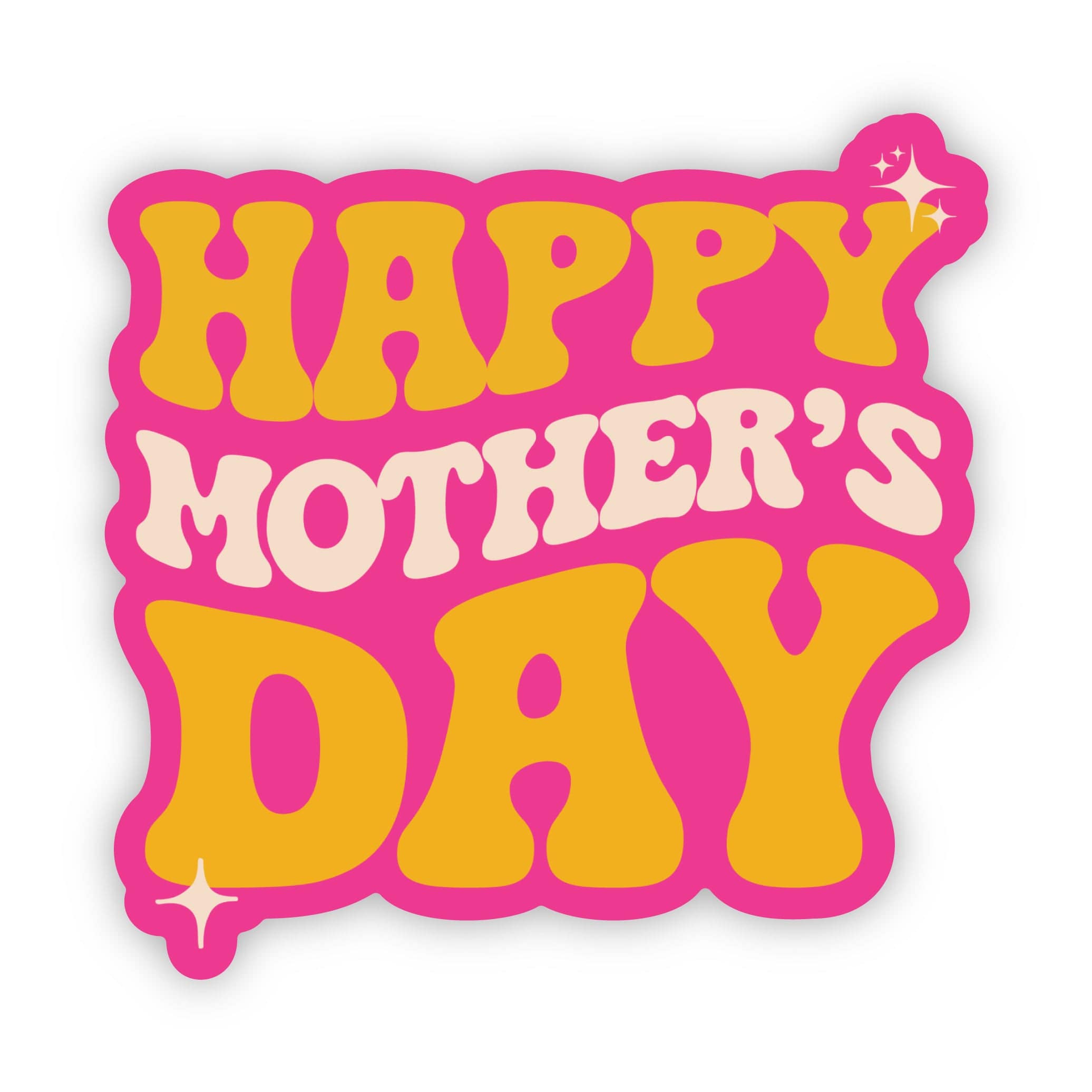  Happy Mother's Day Pink Sticker、mySite、elrpsem3k