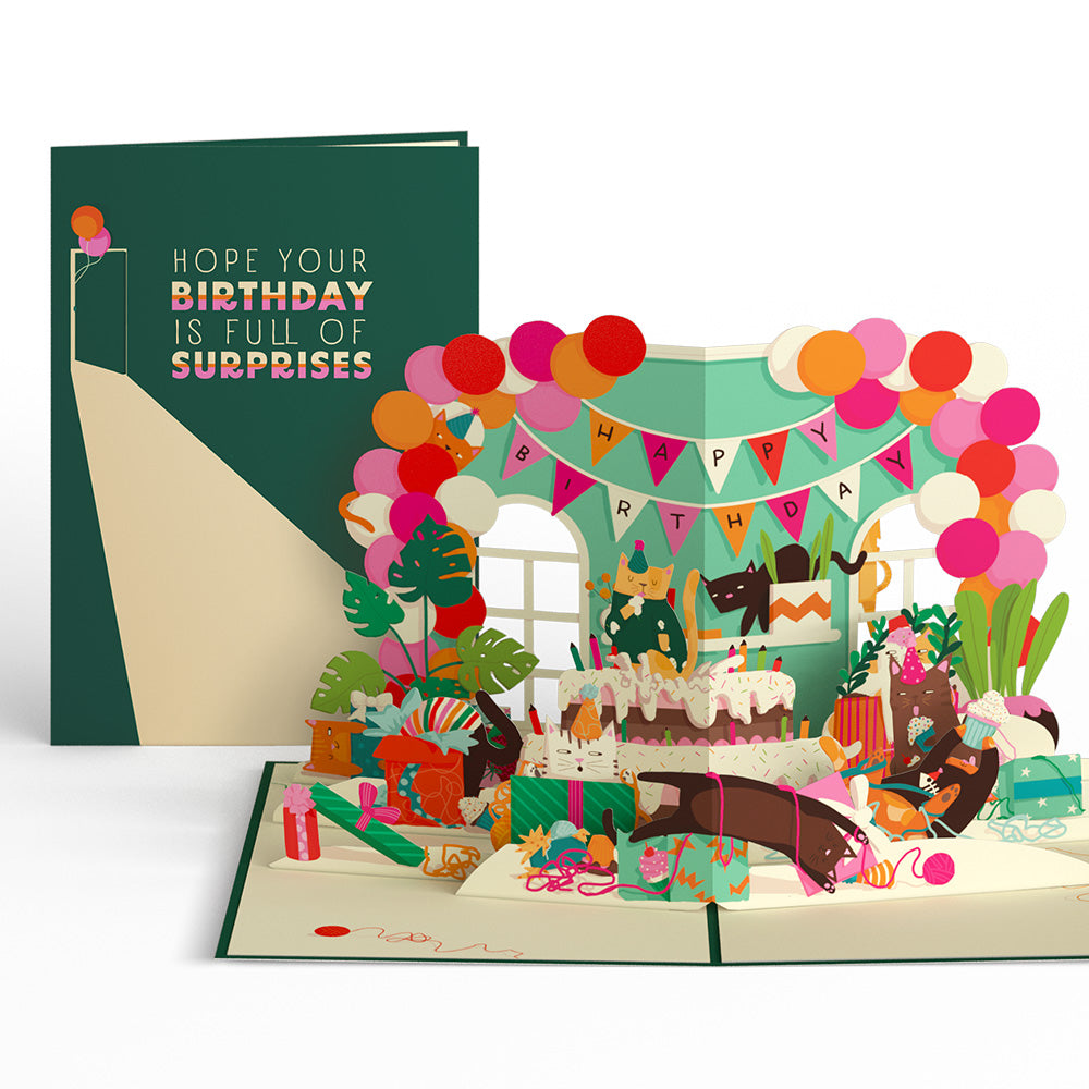 Party Cats Birthday Pop-Up Card、mySite、solidvoid