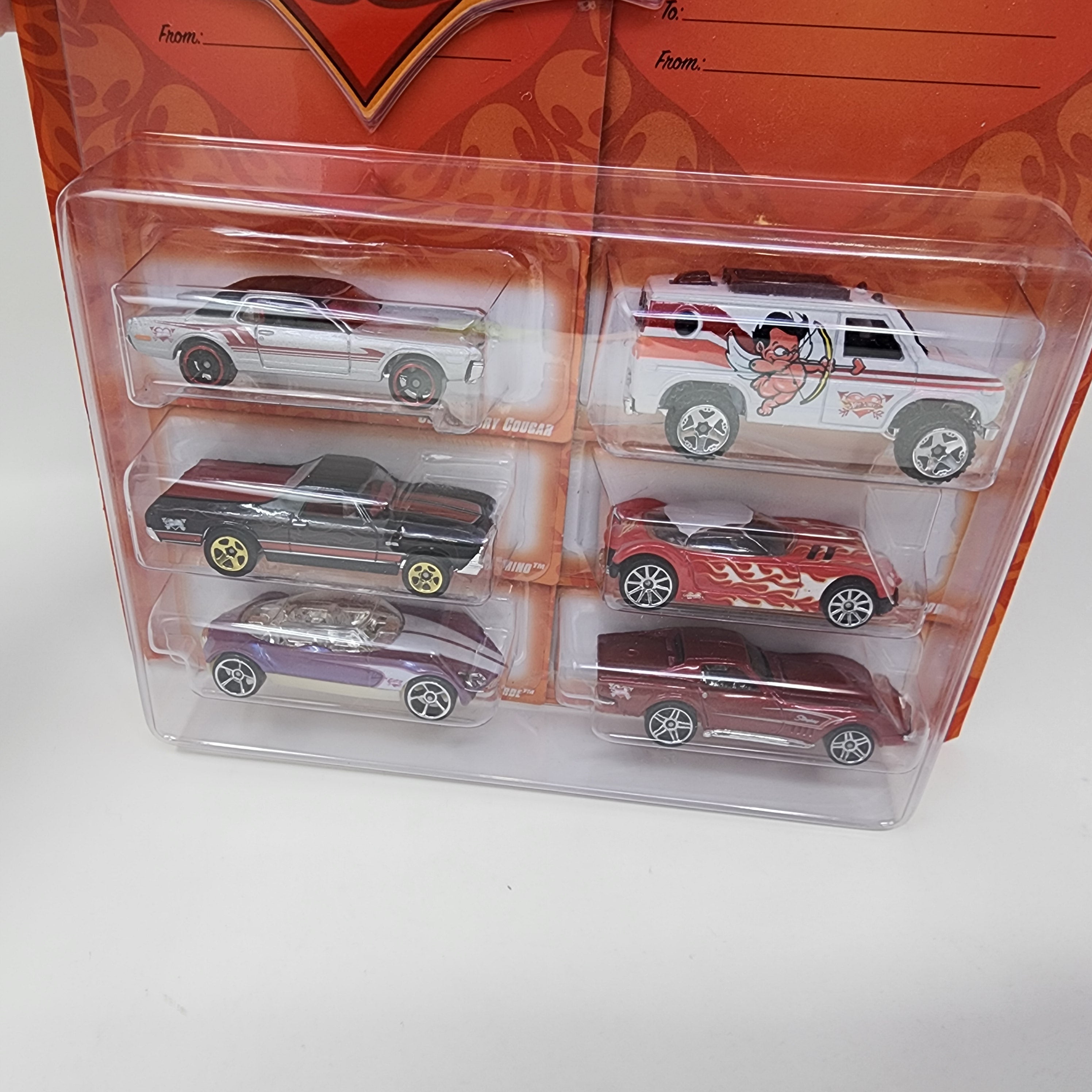 6 Car Set * Hot Wheels Valentine's Day Series w/ Corvette, Cougar, Camino、mySite、hgirdovlk