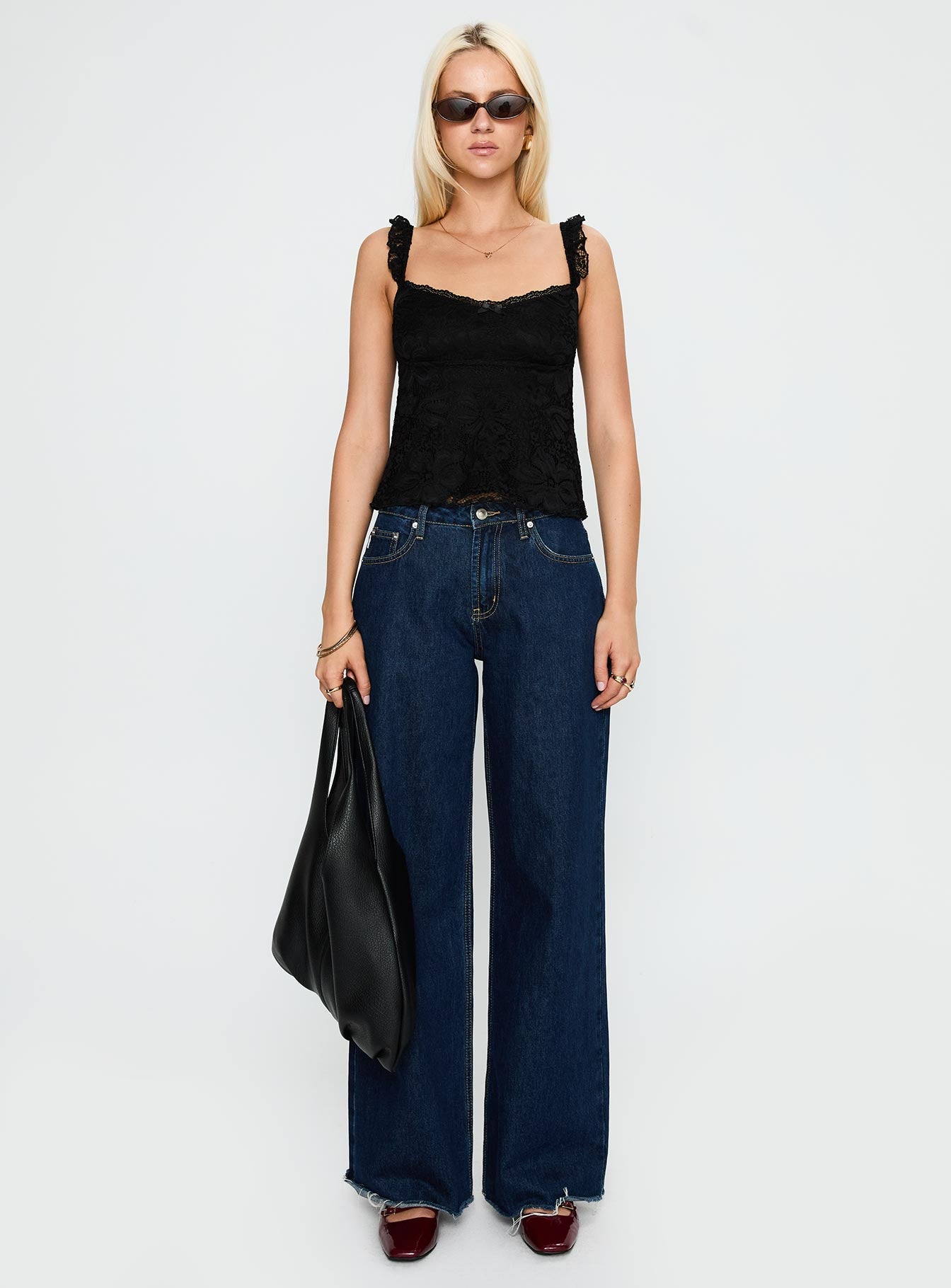 Madaleine Lace Top Black、mySite、solidvoid