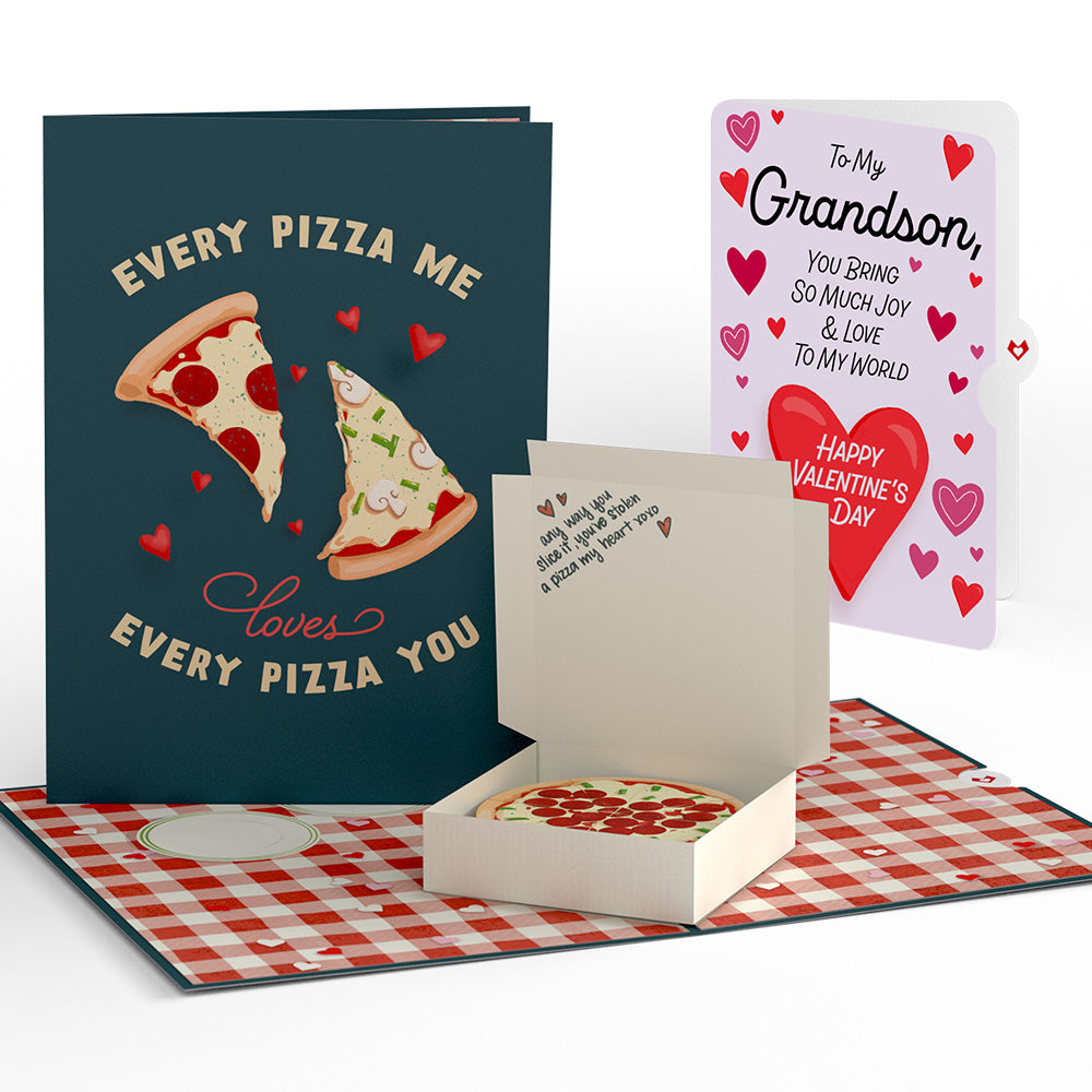 Pizza Love Valentine Pop-Up Card and Sentiment Set for Grandson、mySite、solidvoid