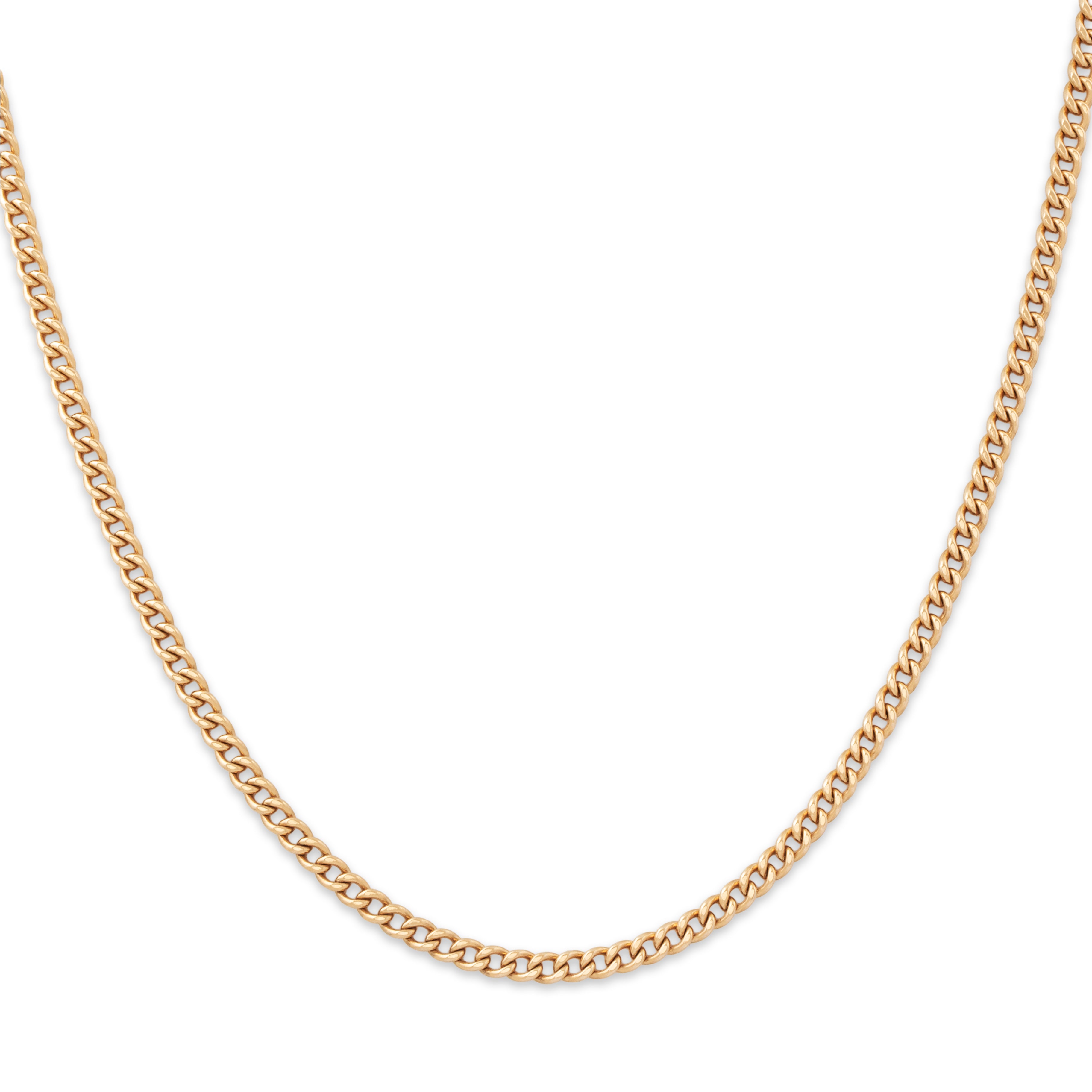 Vintage 14k Yellow Gold Perfect Curb Chain Necklace 15.75、mySite、hinf8tx79