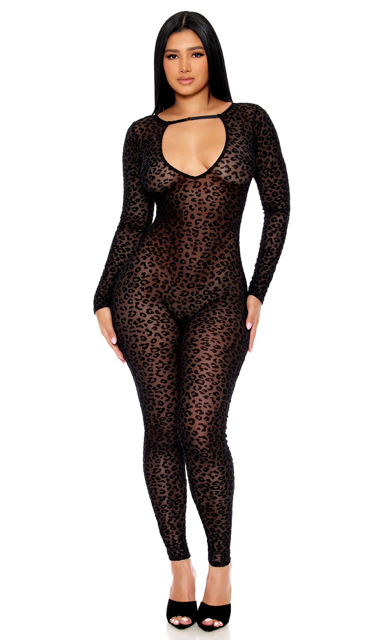 That's The Spot Keyhole Cutout Leopard Jumpsuit、mySite、bengalsvssteelers