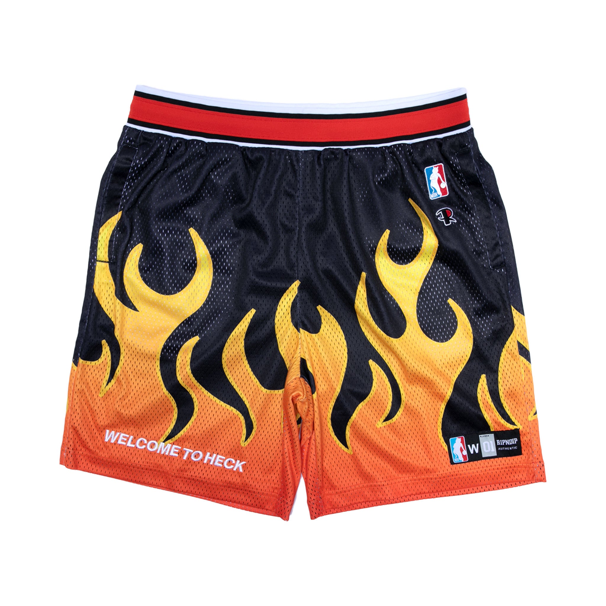  Welcome To Heck Basketball Shorts (Black)、mySite、merchandisen