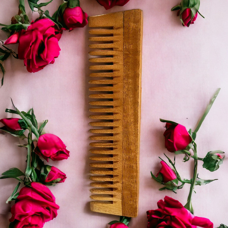 Wooden Hair Comb | Detangle Wide Tooth | Brown、mySite、camillekostekn