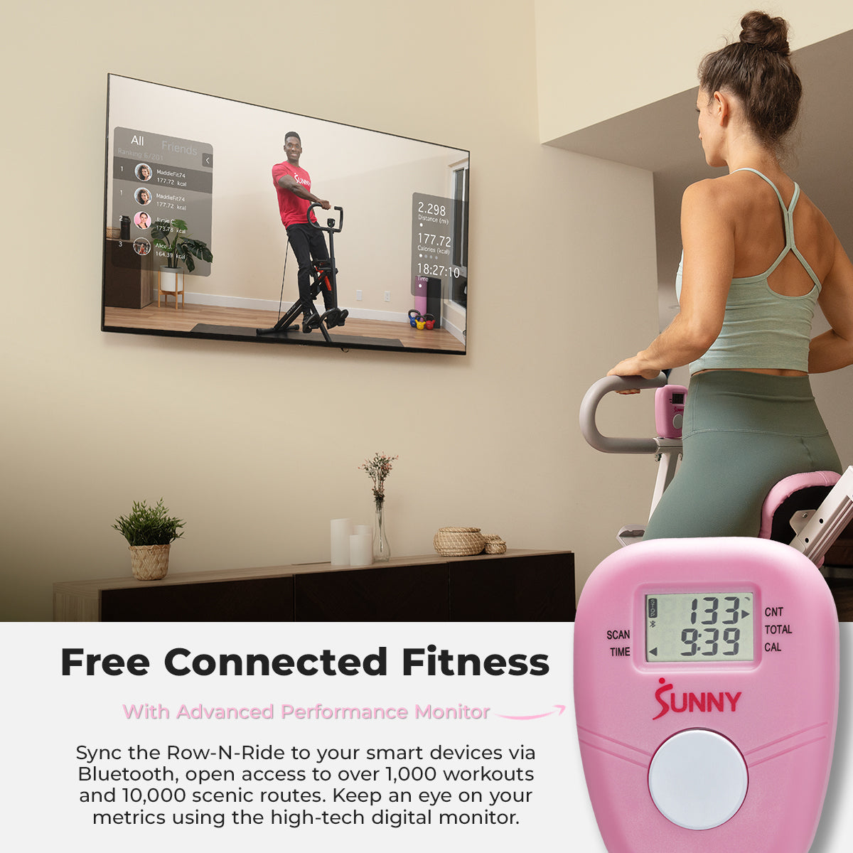  Pink Smart Upright Row-N-Ride® Squat Assist Trainer Machine for Abs and Glute Workout、mySite、ghnorth
