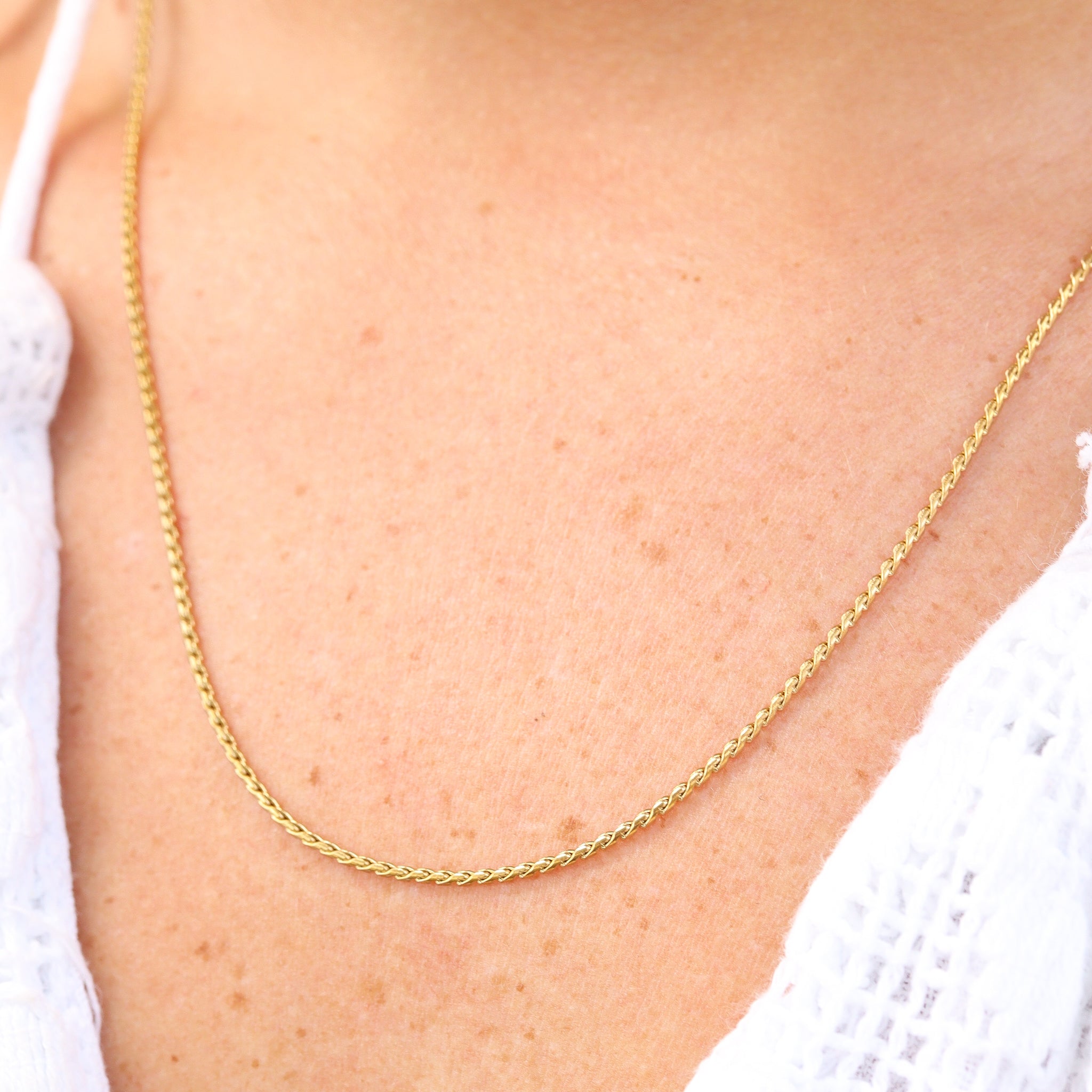 Stainless Steel Twisted Round Link Chain Necklace / CHN9962、mySite、dreamappss