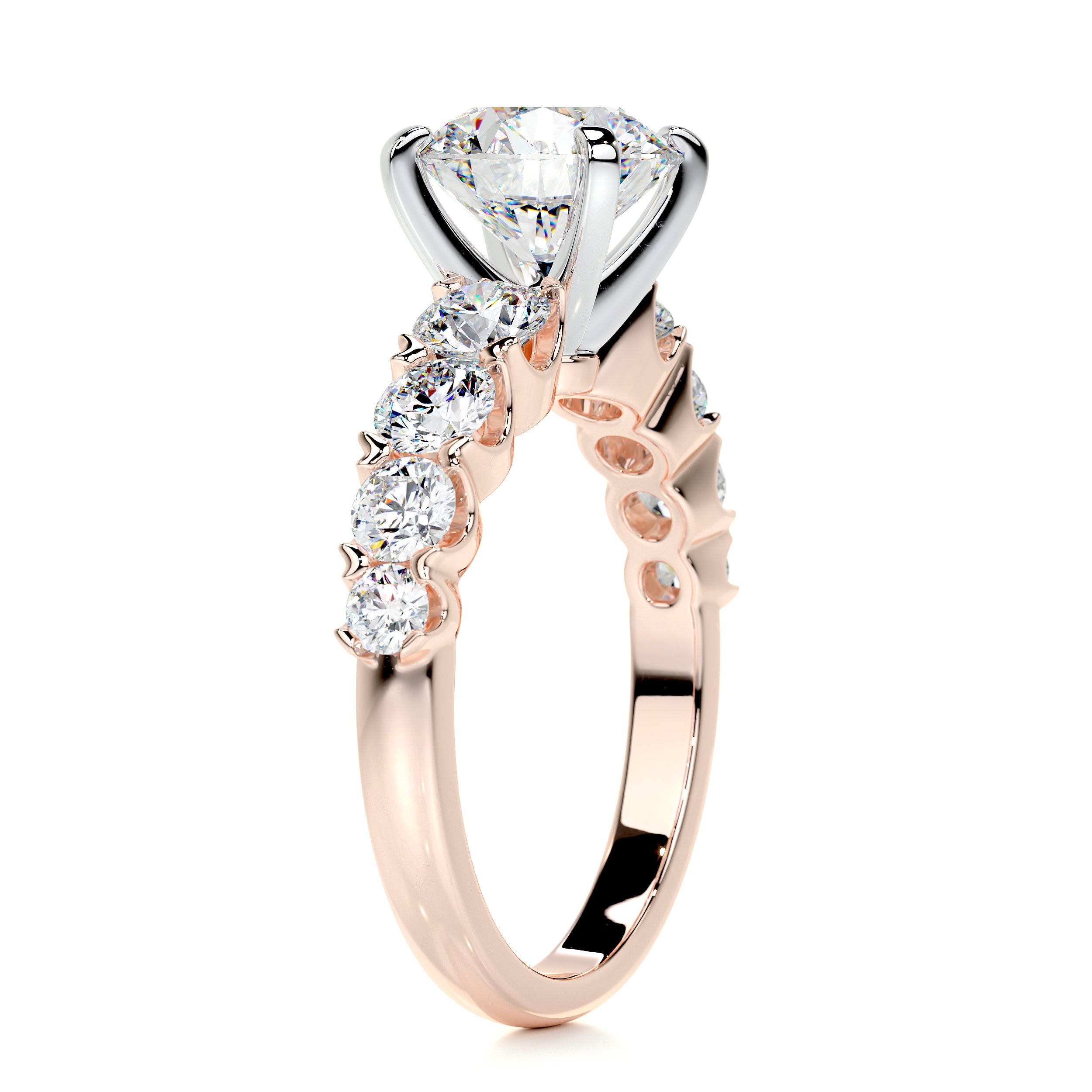 Mai Moissanite & Diamond Ring -14K Rose Gold、mySite、hinf8tx79