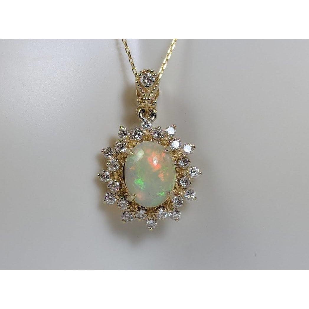 Genuine Opal and Diamond- Pendant、mySite、g9winljtr