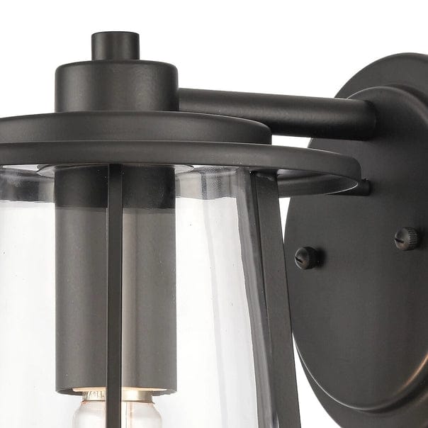 Kennison 13'' High 1-Light Black Metal Outdoor Wall Sconce、mySite、g9winljtr