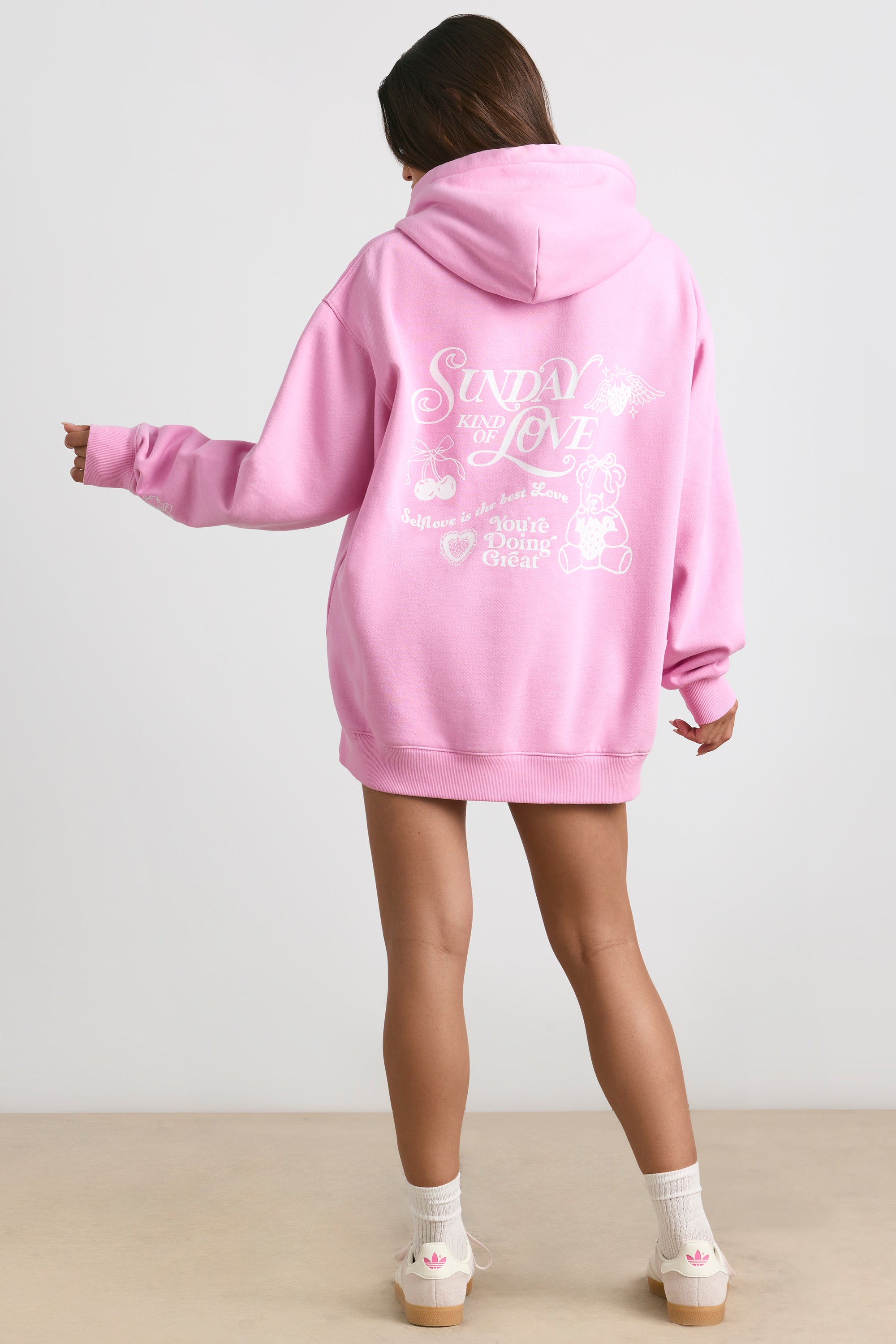 Oversized Hoodie in Bubblegum Pink、mySite、solidvoid