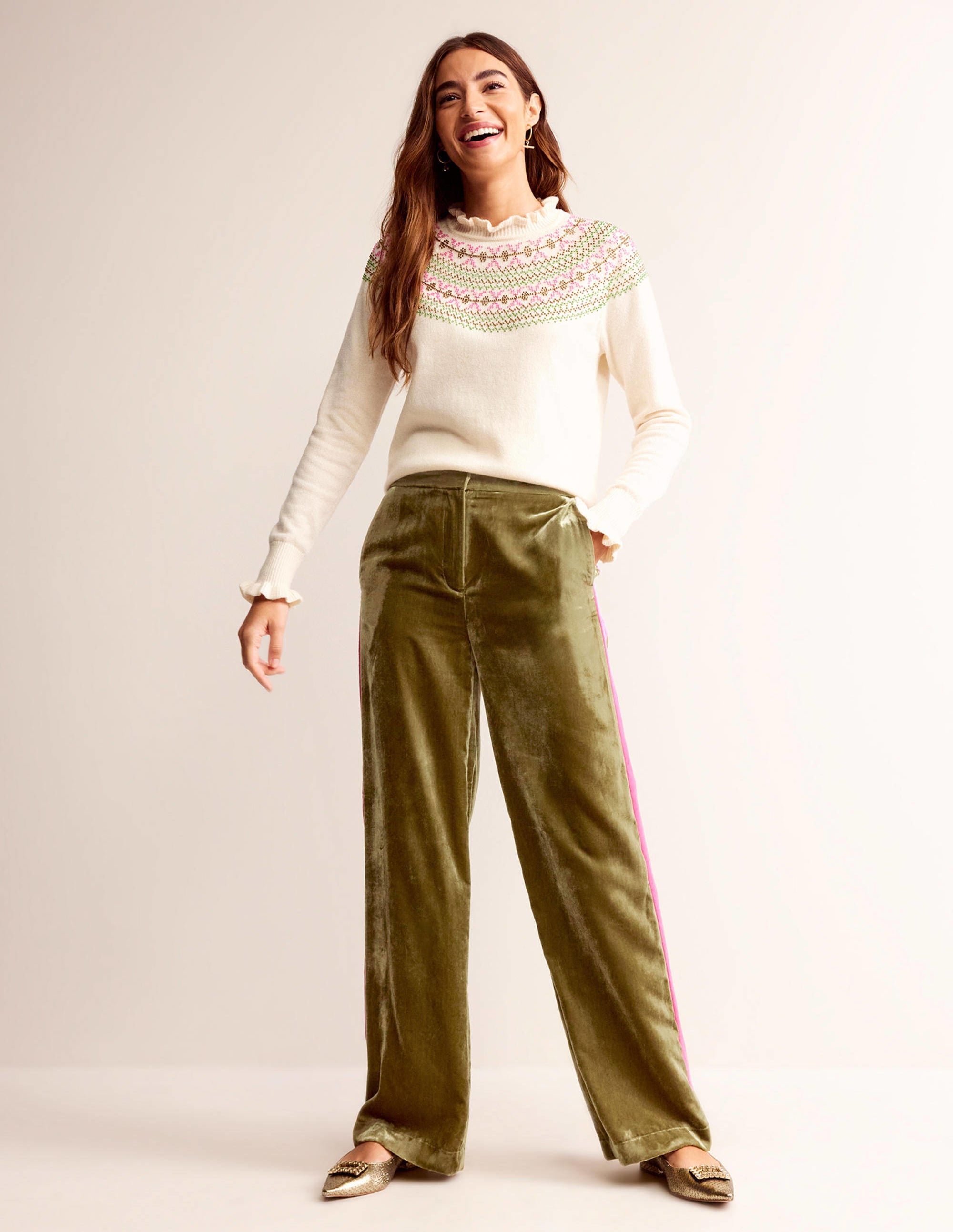  Westbourne Velvet Trousers-Khaki、mySite、ashleygrahame