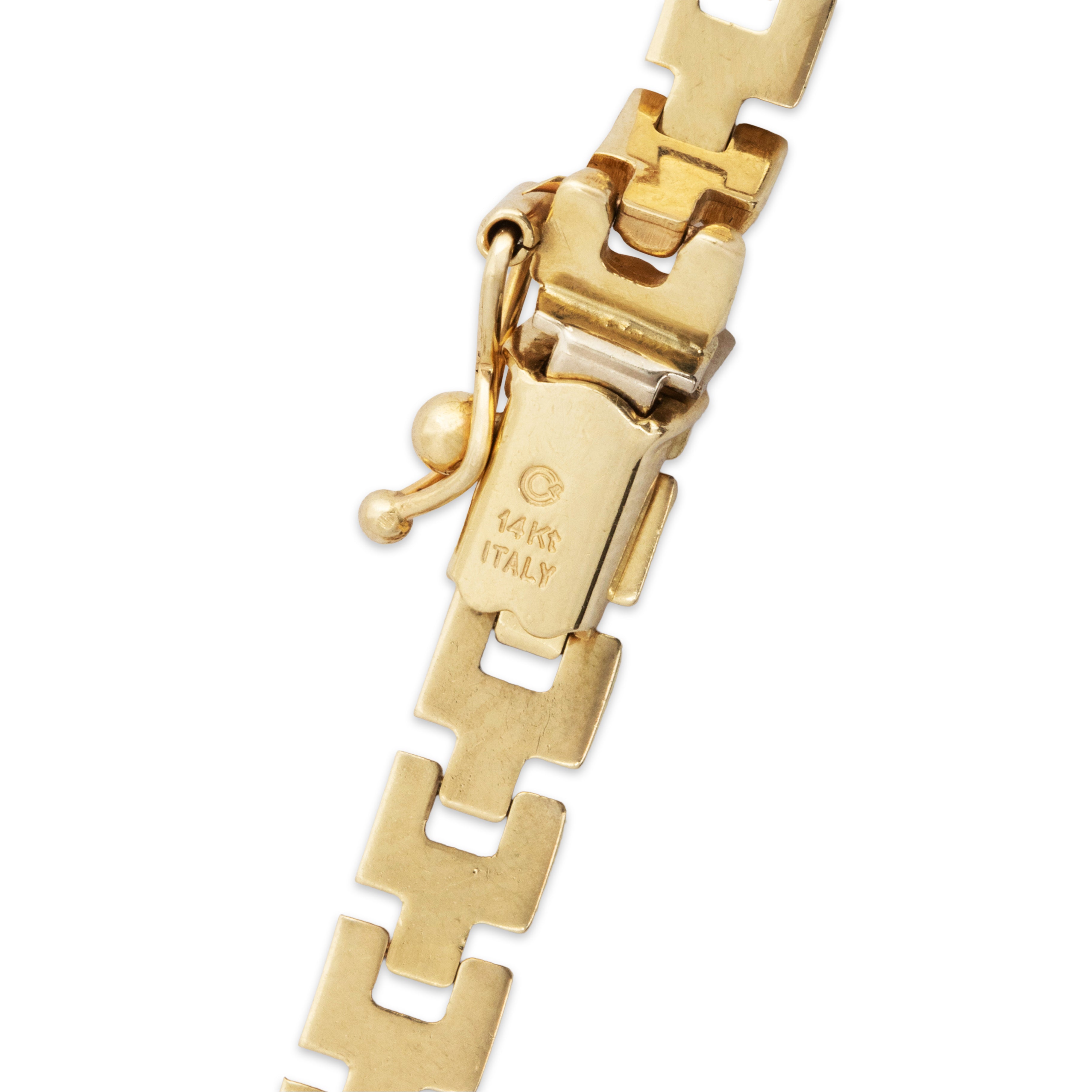 Vintage Italian 14k Yellow Gold Exotic Fringe Cleopatra Necklace 17、mySite、hinf8tx79