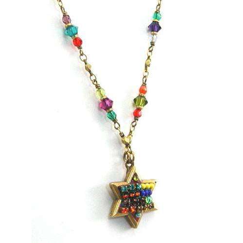 Michal Golan Multi Bright Star of David Necklace、mySite、topwebapps