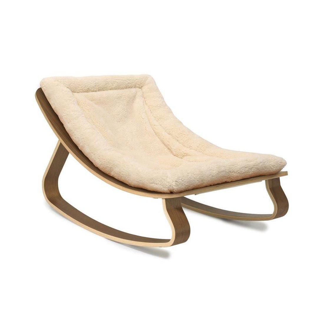  Charlie Crane LEVO Baby Rocker - Walnut + Teddy Fur Milk、mySite、merchandisen