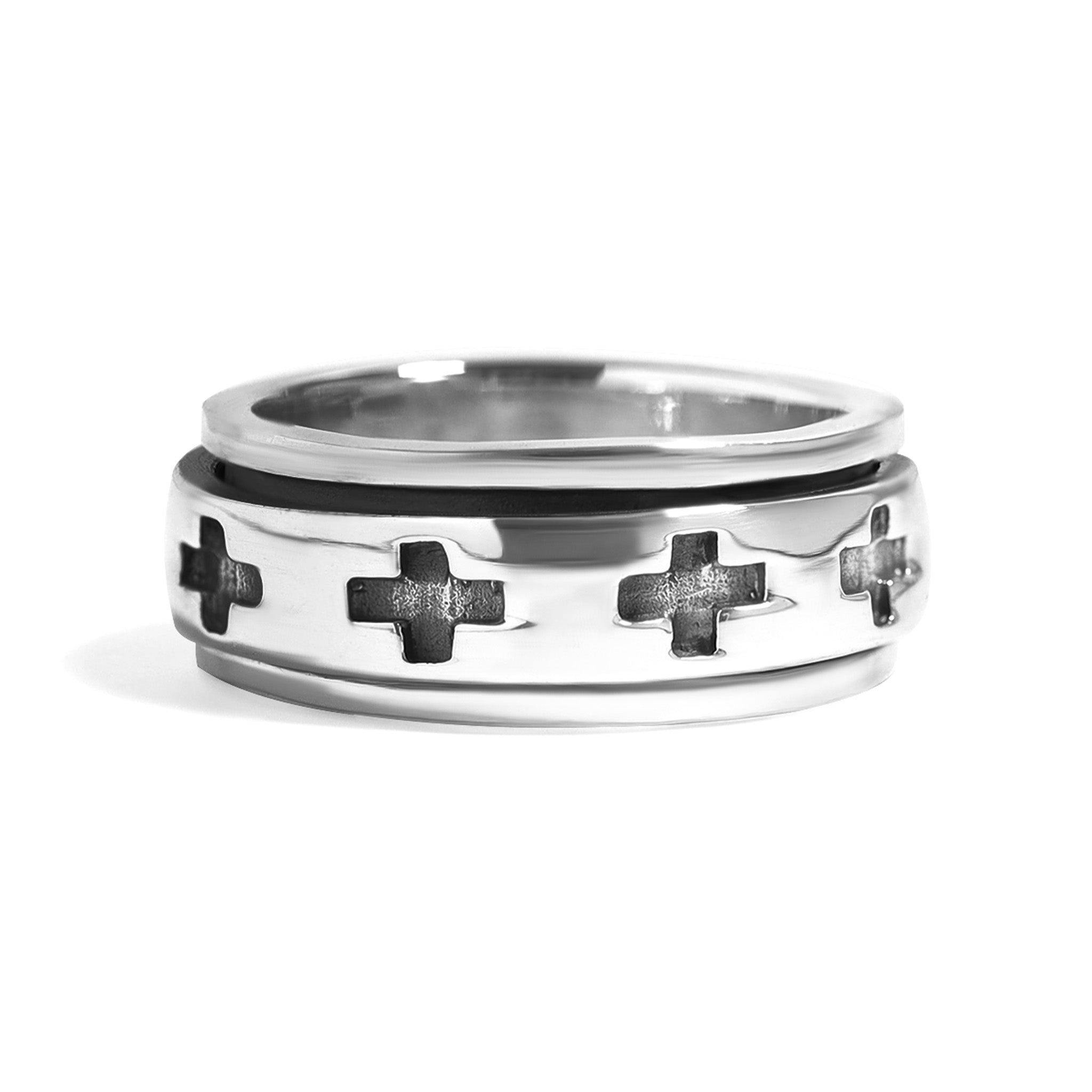 Sterling Silver Cross Spinner Ring / SSR0049、mySite、dreamappss