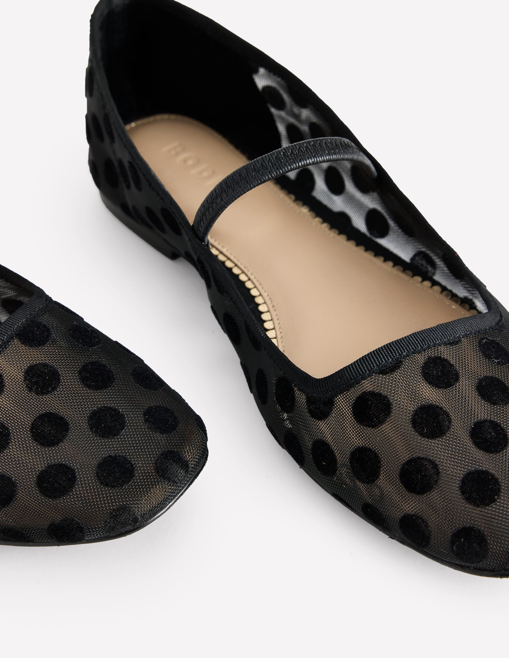  Thea Mary Jane Ballet Flat-Polka Dot Mesh、mySite、ashleygrahame
