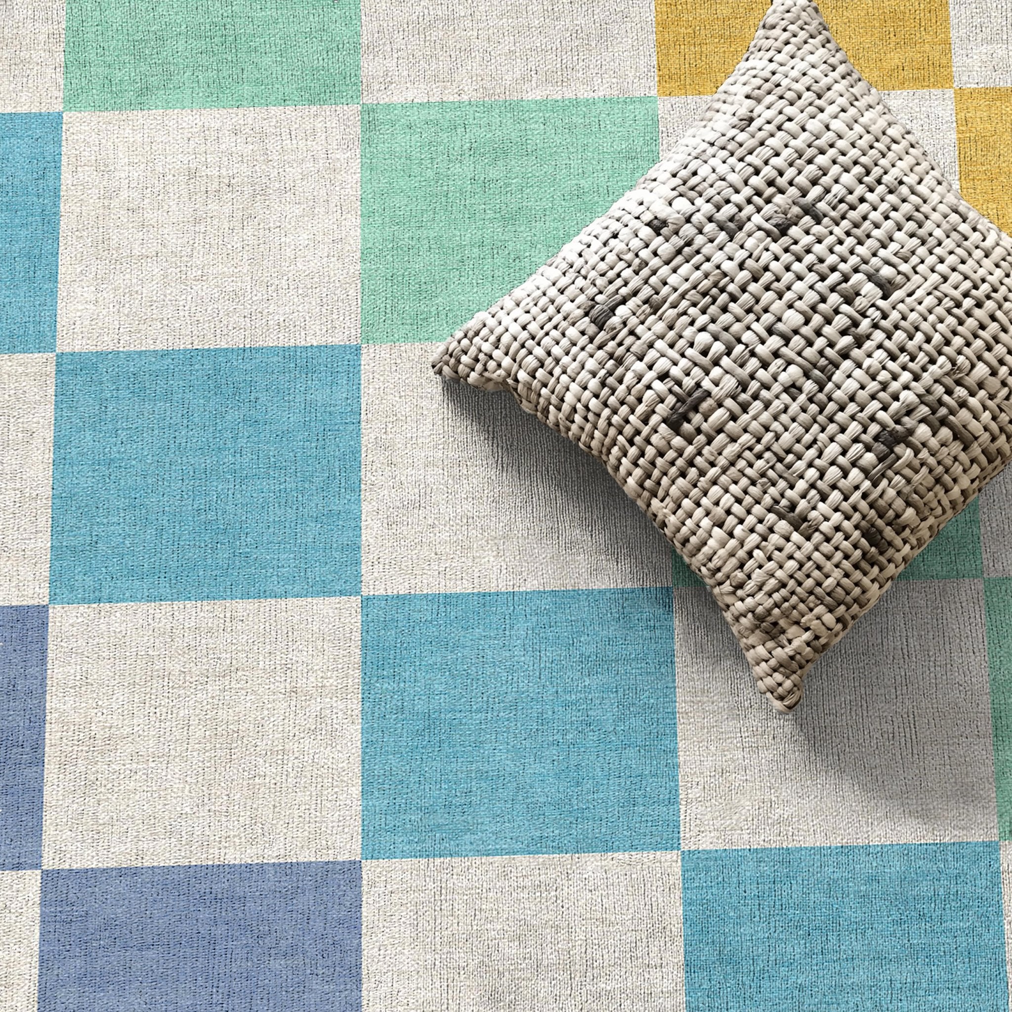 Squares Modern Geometric Boxes Flat-Weave Rug、mySite、gigharbornorthrealestate