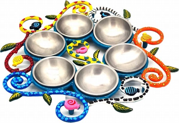  Spiral/Pomegranates Aluminum Seder Tray Set、mySite、elrpsem3k