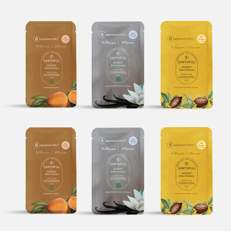 Plant Protein Powder Assorted Pack | Daily Use Sachet | Pack Of 6、mySite、camillekostekn