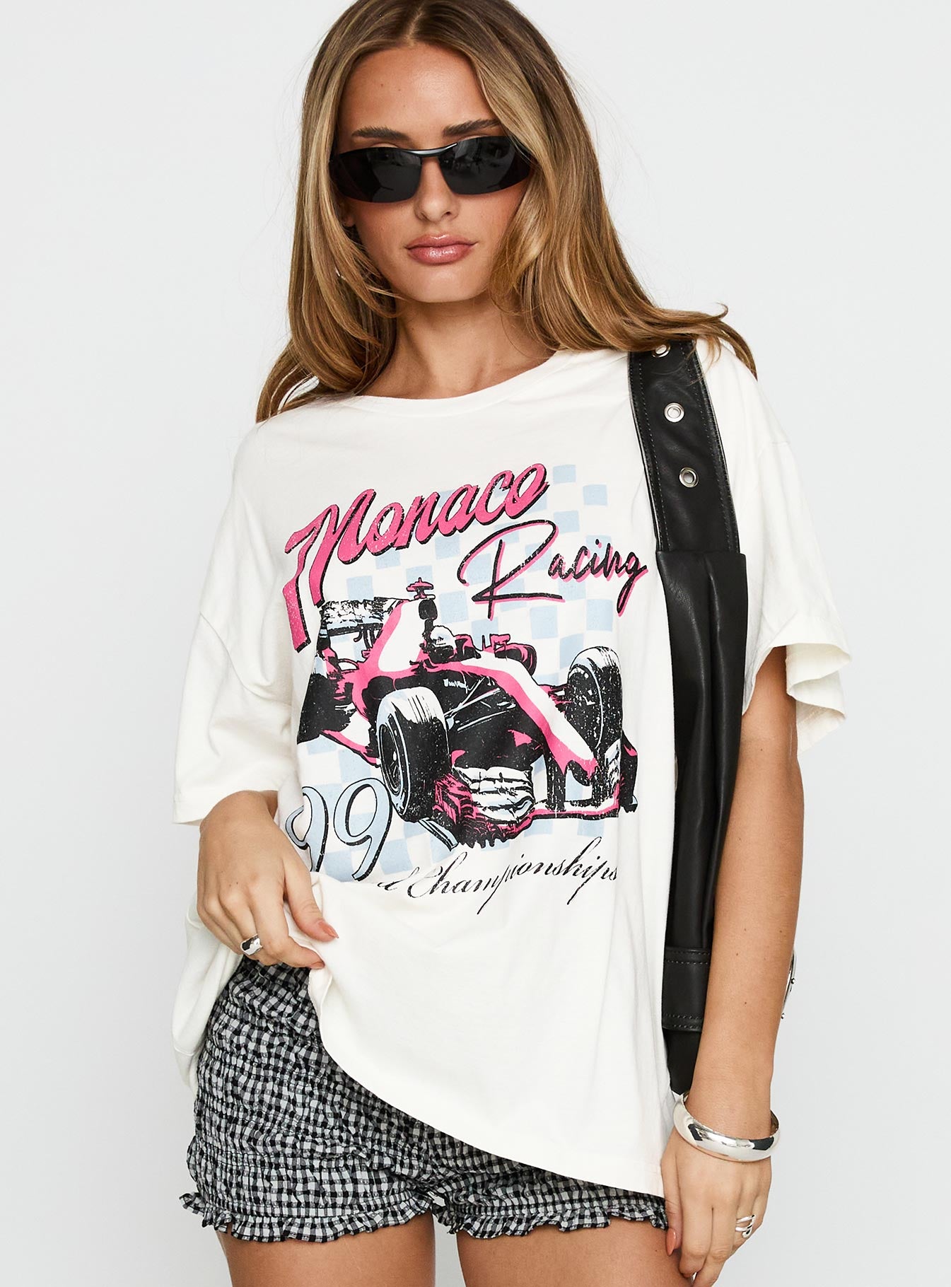 Monaco Racing 99 Oversized Tee White、mySite、solidvoid