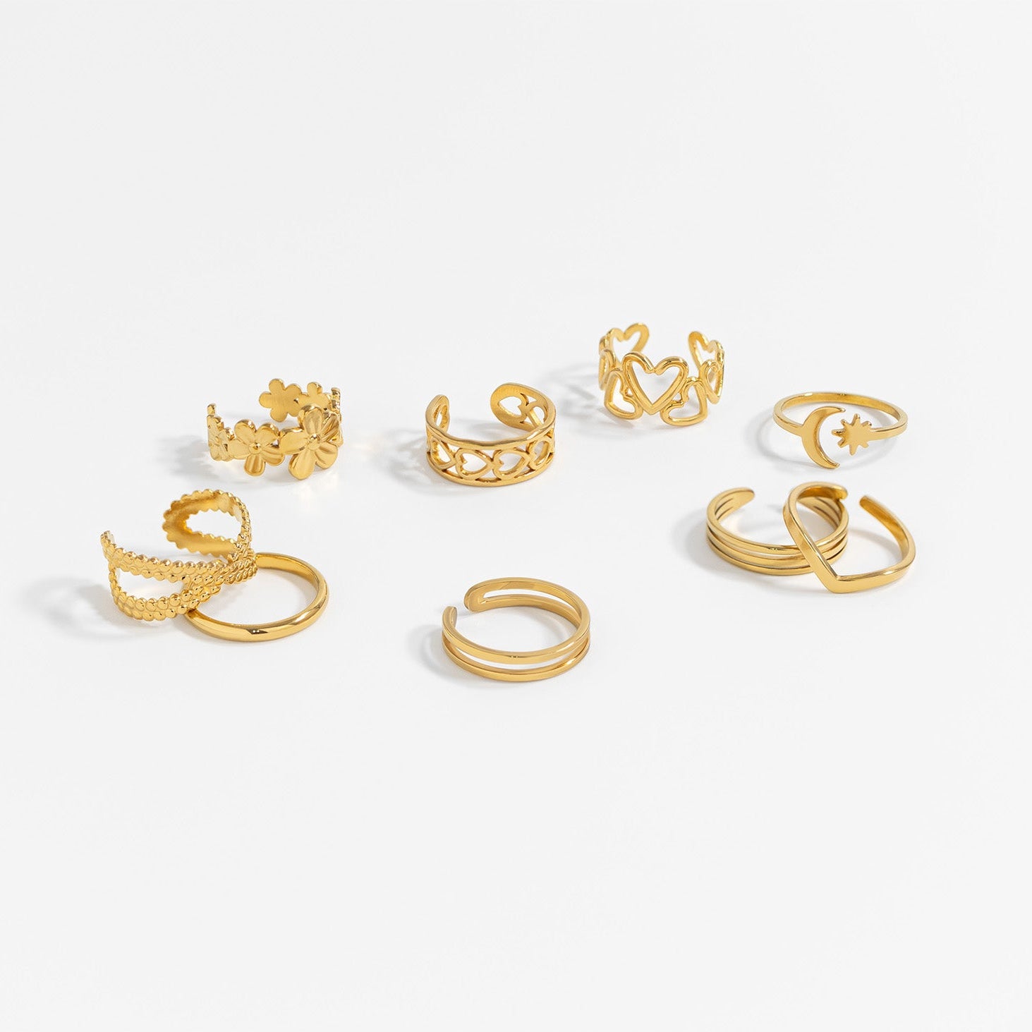 18K Gold PVD Stainless Steel Double Toe Ring / KSS0016、mySite、dreamappss