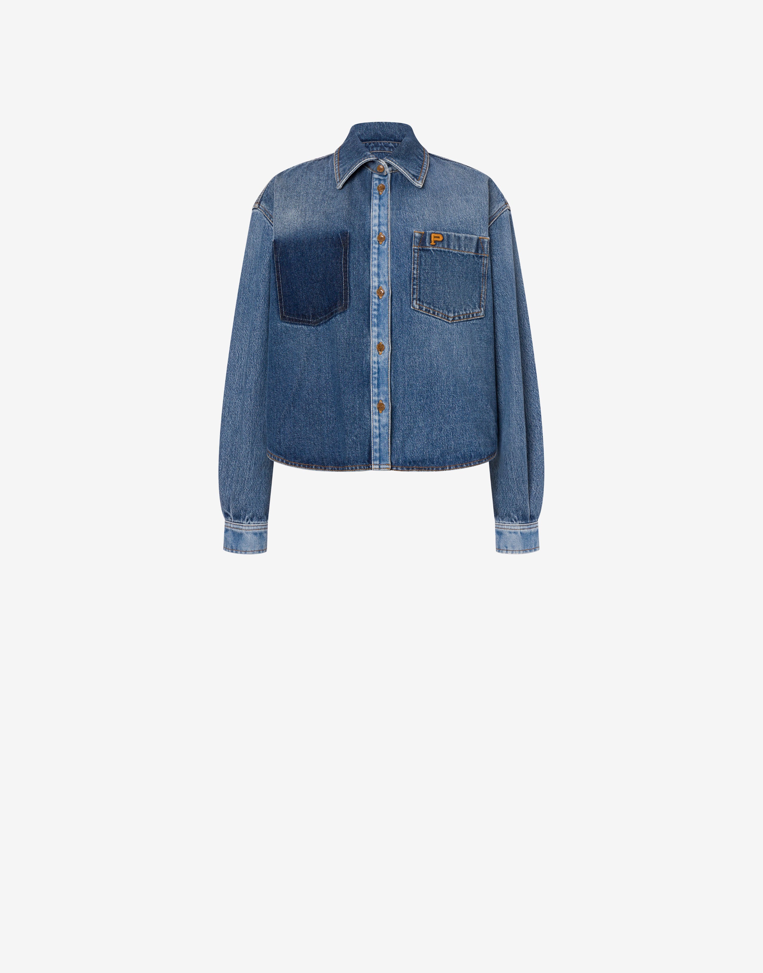 Camicia in denim patchwork、mySite、aoinhome