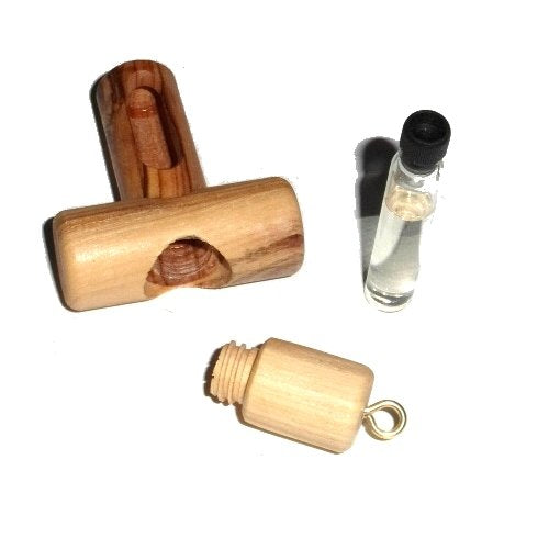 Olive wood Cross with Jordan river water Ampoule - can be opened ( 6cm or 2.5 inches ) - Olive wood with Certificate、mySite、topwebapps