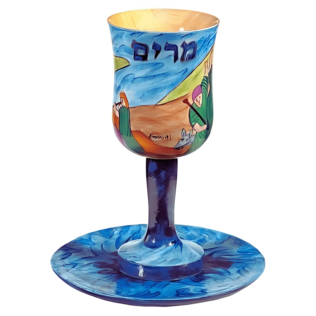 Hand-Painted Miriam's Kiddush Cup by Yair Emanuel、mySite、topwebapps