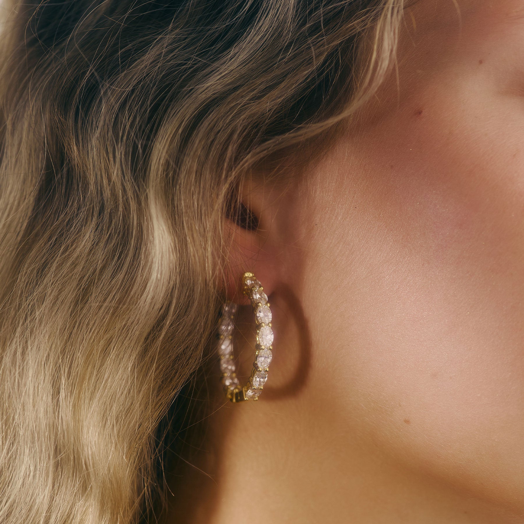 Daphne Diamond Hoop Earrings (4.30 Carat) -18K Yellow Gold、mySite、hinf8tx79