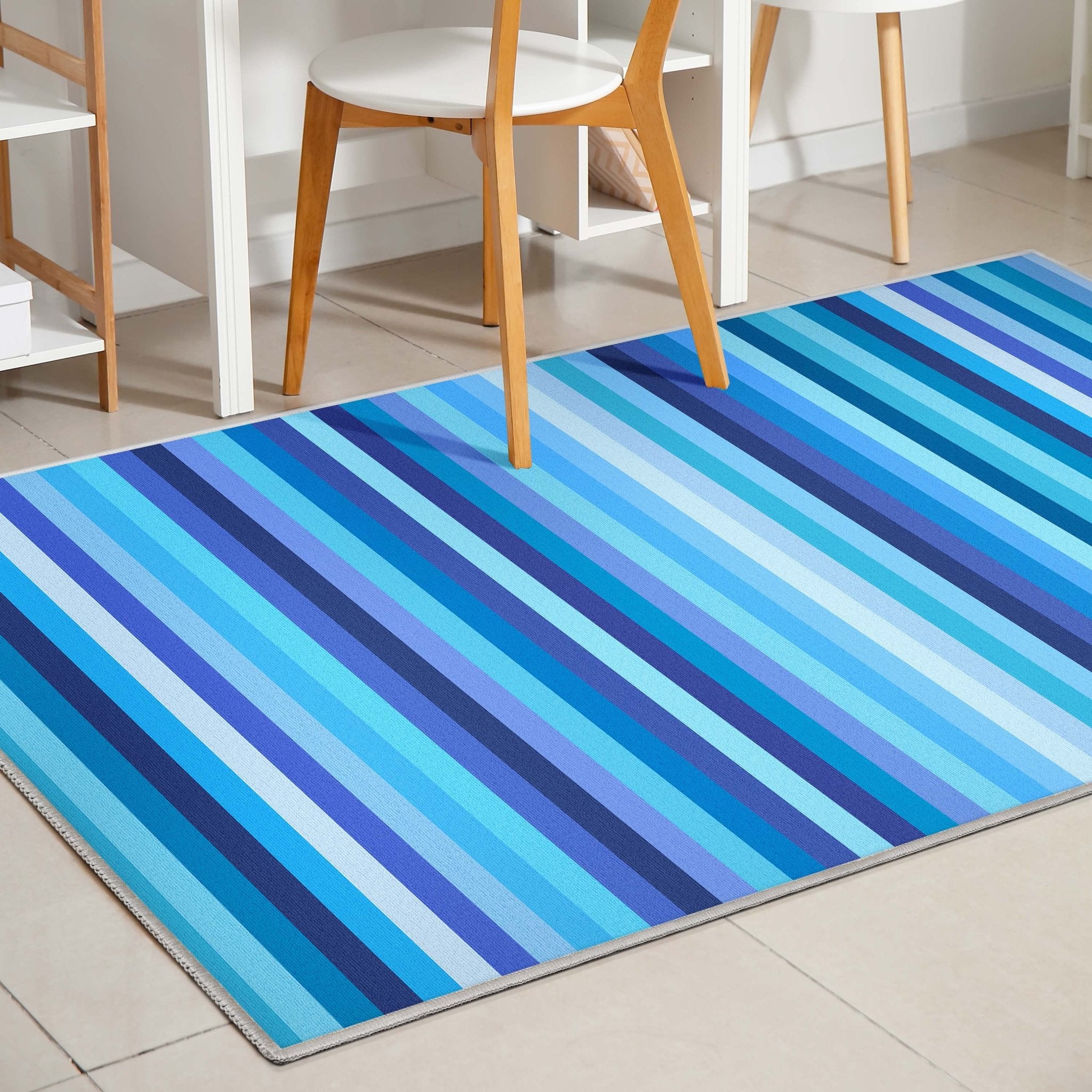 Crayola Stripe Blue Area Rug By Well Woven、mySite、gigharbornorthrealestate