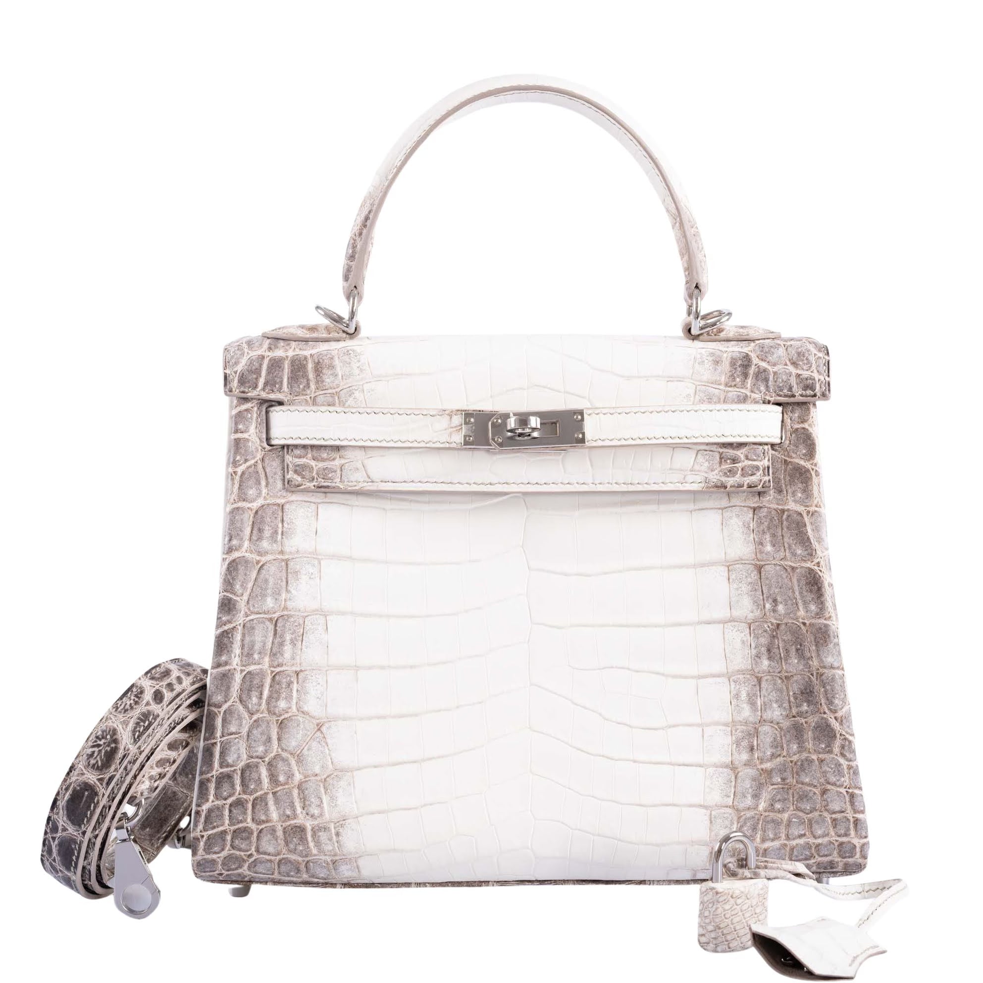 Hermès Kelly 25 Retourne White Himalayan Niloticus Crocodile Palladium Hardware、mySite、garminoutage.com