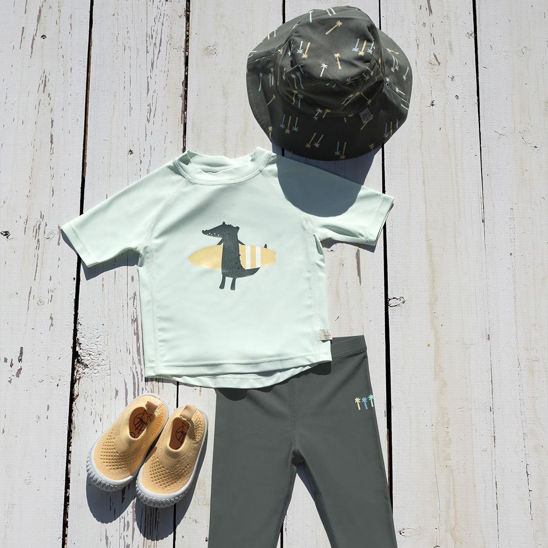  Lassig Short Sleeve Rashguard - Sea Foam - Crocodile、mySite、merchandisen