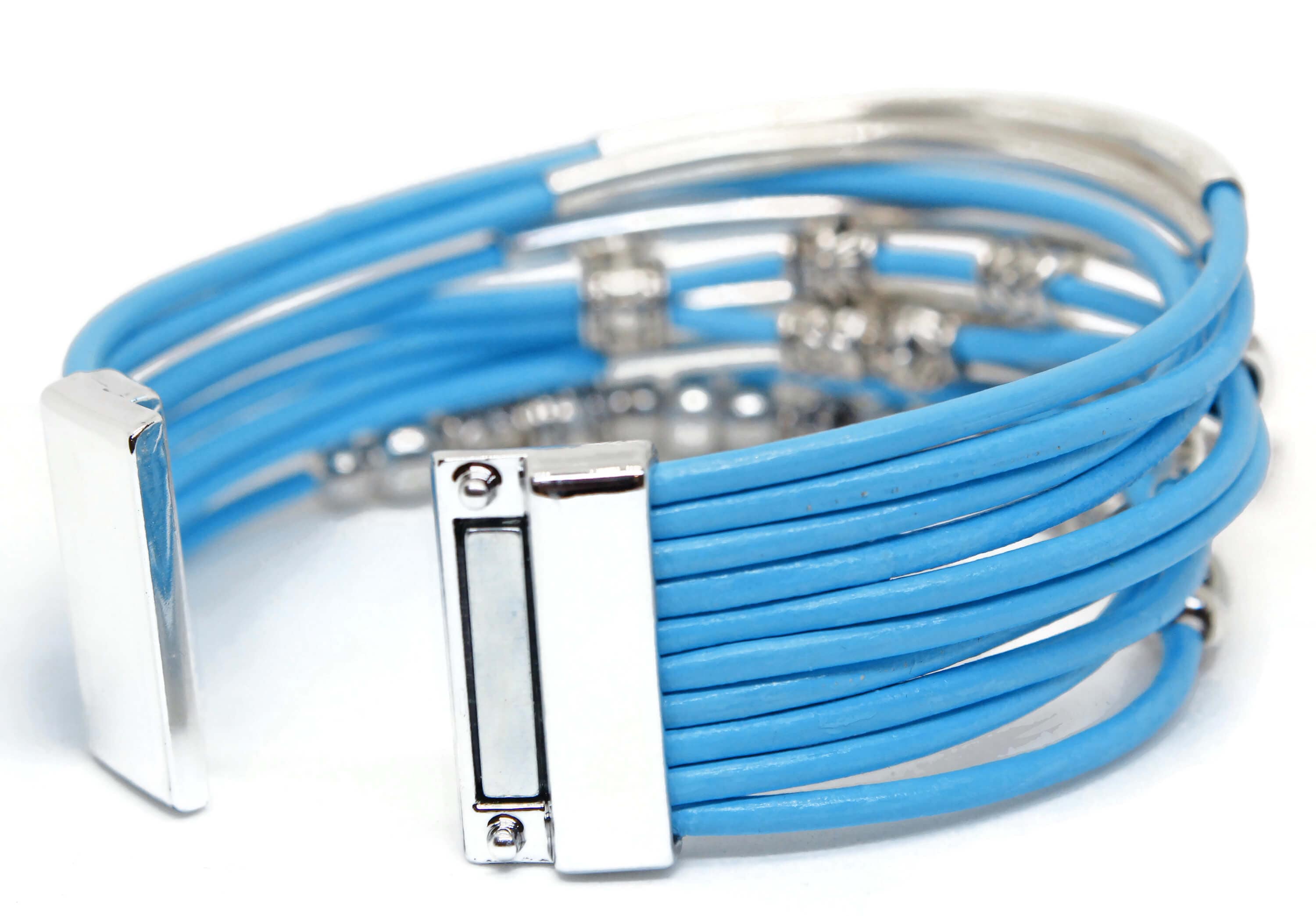 Star of David, Chai and Hamsa Charm Bracelet - Sky Blue、mySite、topwebapps