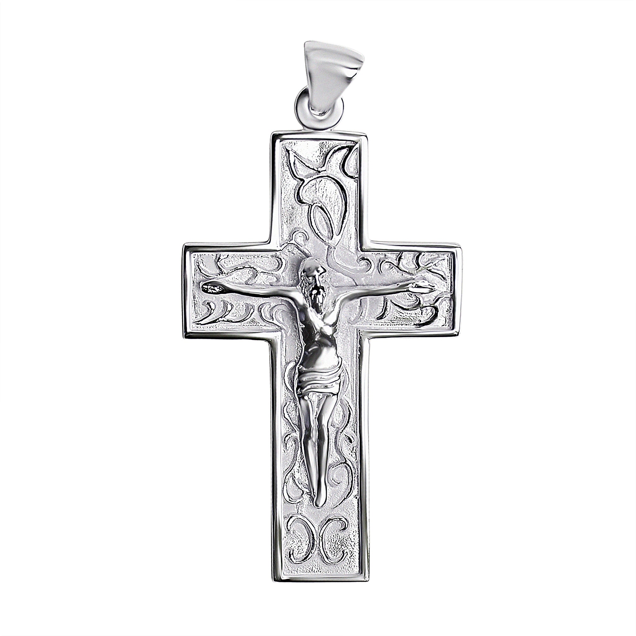 Sterling Silver Filigree Crucifix Cross Pendant / SSP0077、mySite、dreamappss