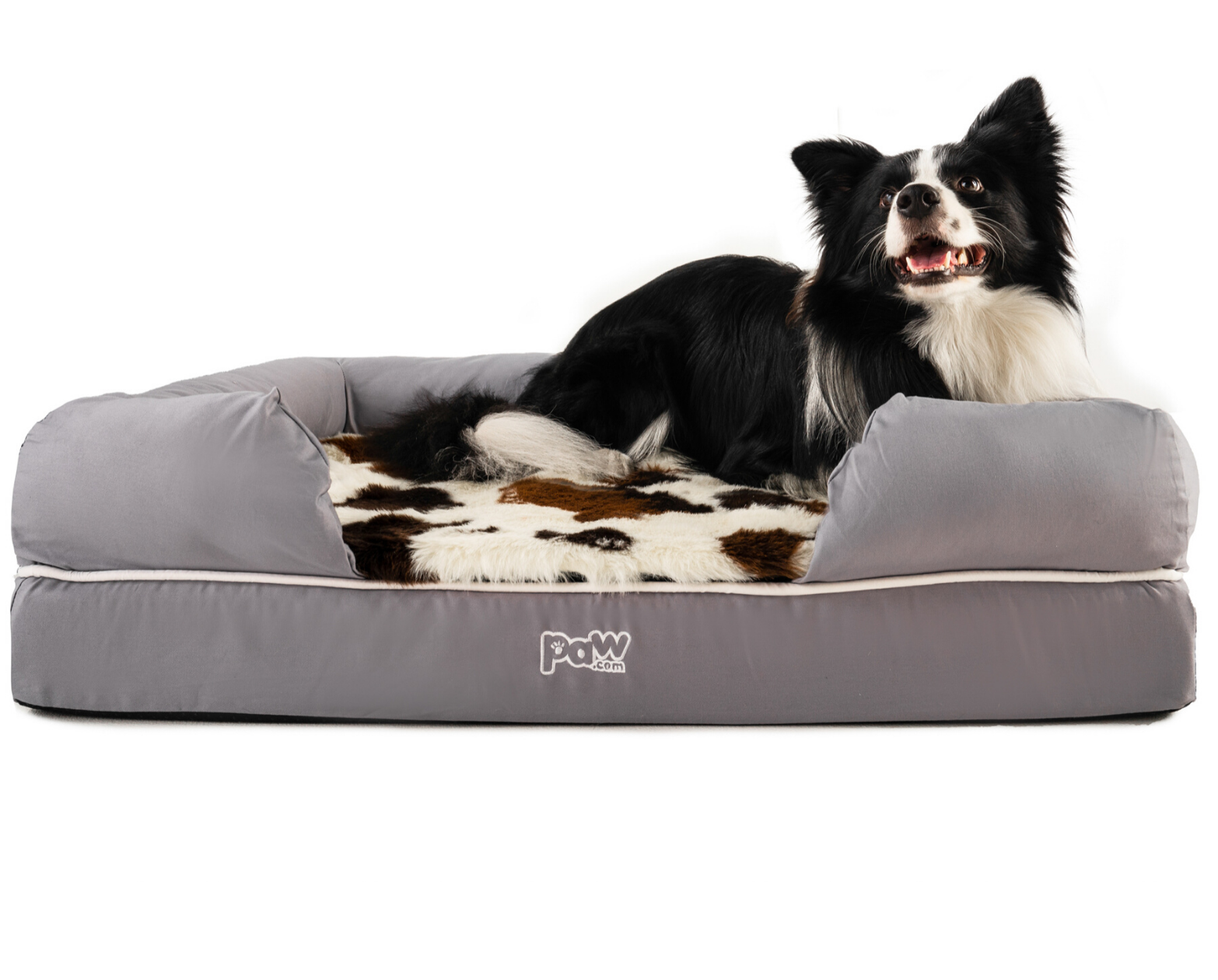 PupLounge™ Topper - Brown Faux Cowhide Topper (Bed Not Included)、mySite、solidvoid
