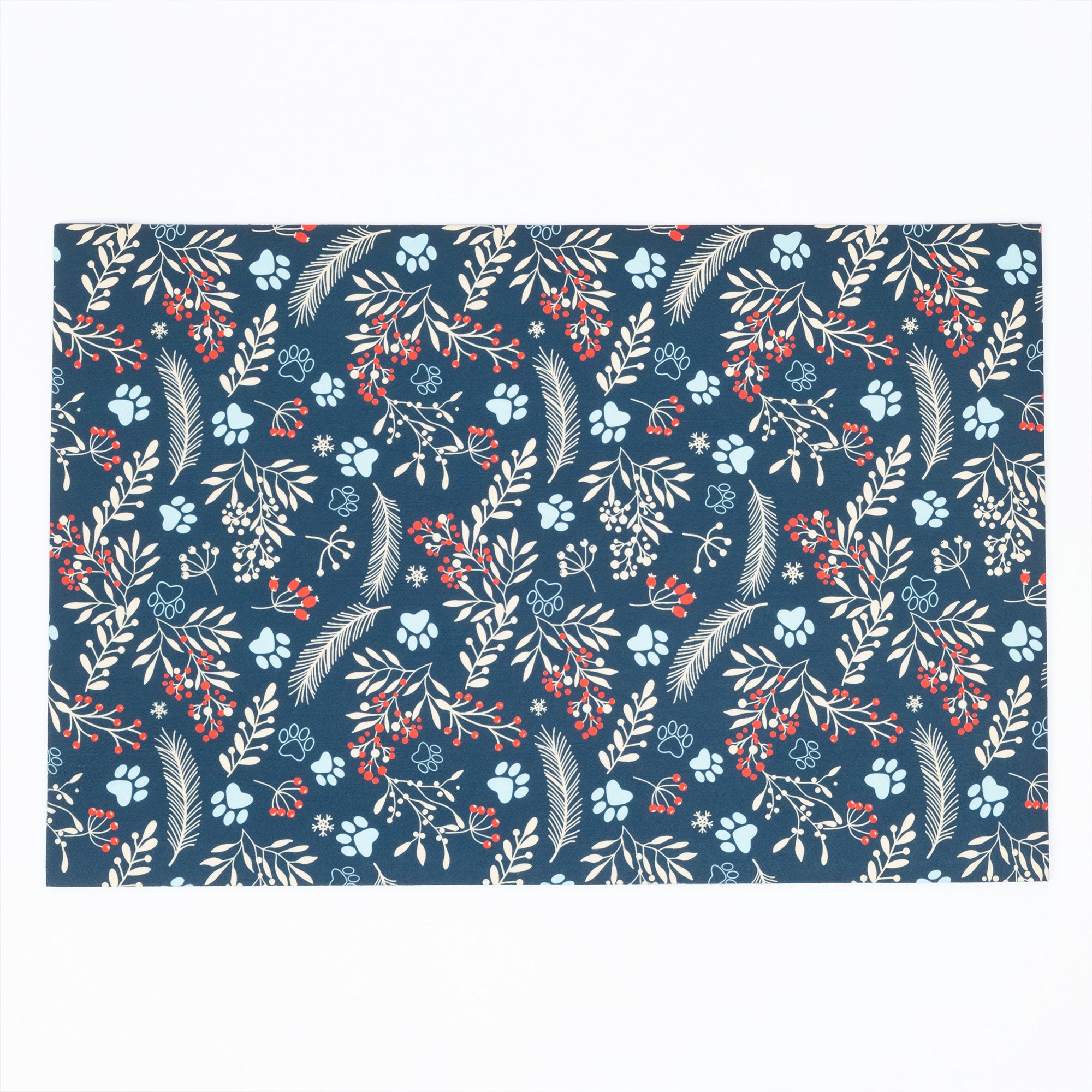 Winter Sprigs & Paws Indoor Outdoor Mat、mySite、camillekostekn