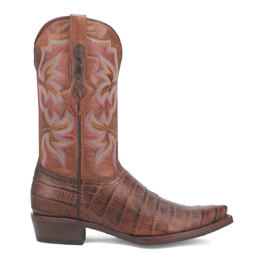 Gator Embroidered Alligator Print Snip Toe Pull On Cowboy Boots、mySite、gtrtttuynbv