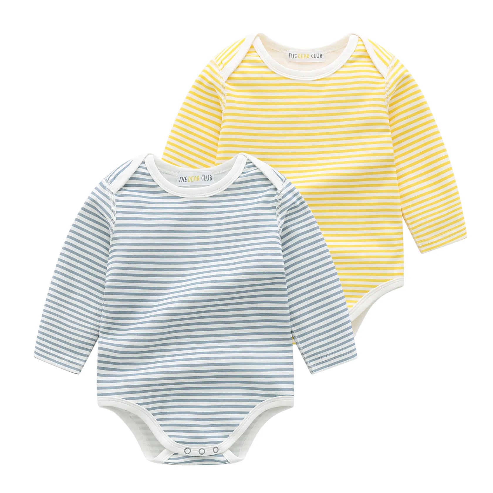Baby Everyday Stripe Long Sleeve Bodysuit - Royal Yellow、mySite、g9winljtr