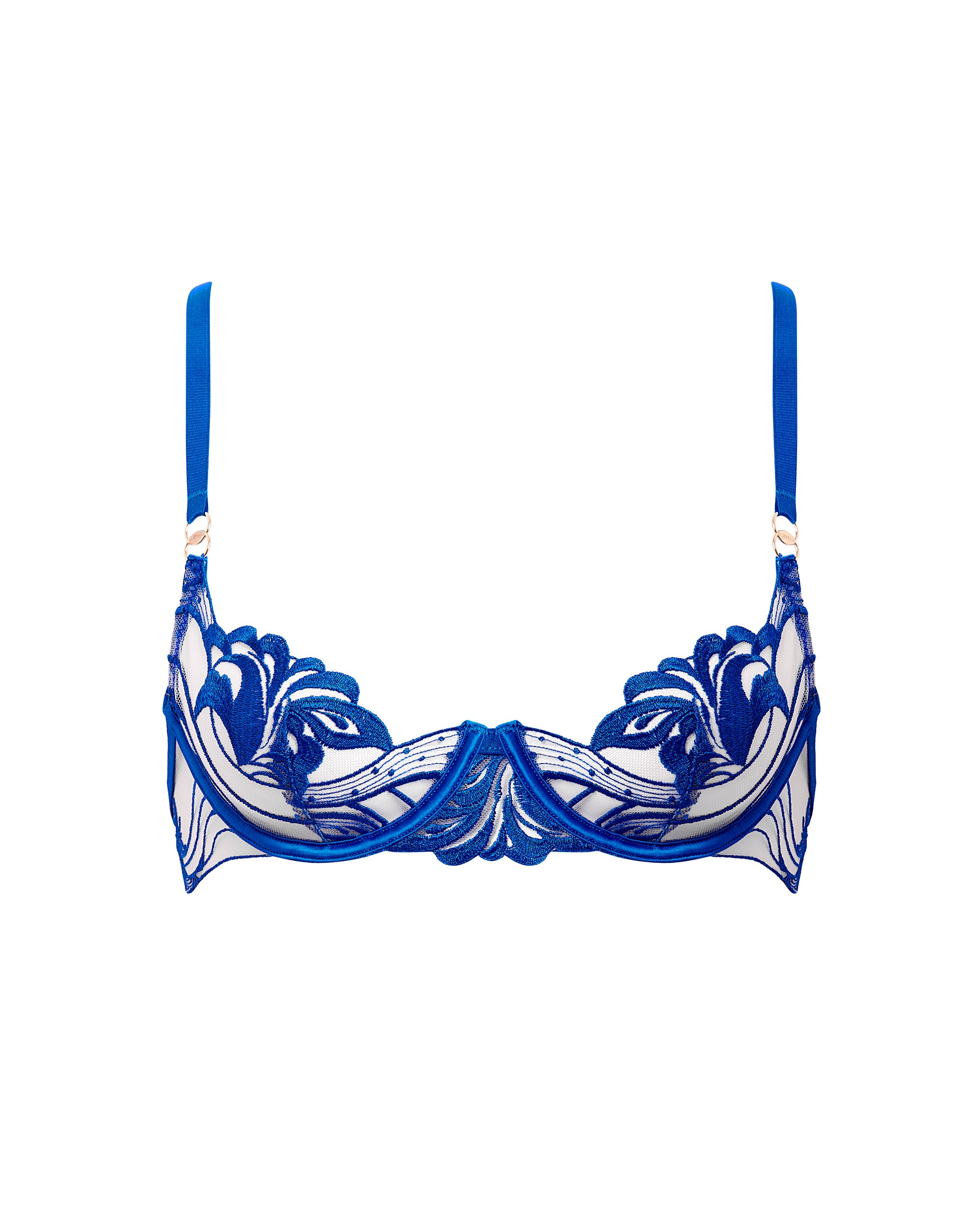 Monique Floral Embroidered Bra Blue、mySite、bengalsvssteelers
