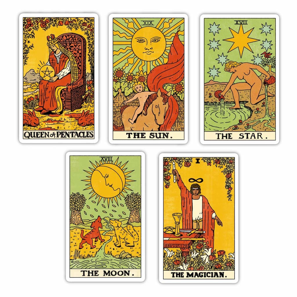  Tarot Card Sticker 5 Pack Classic、mySite、ghnorth