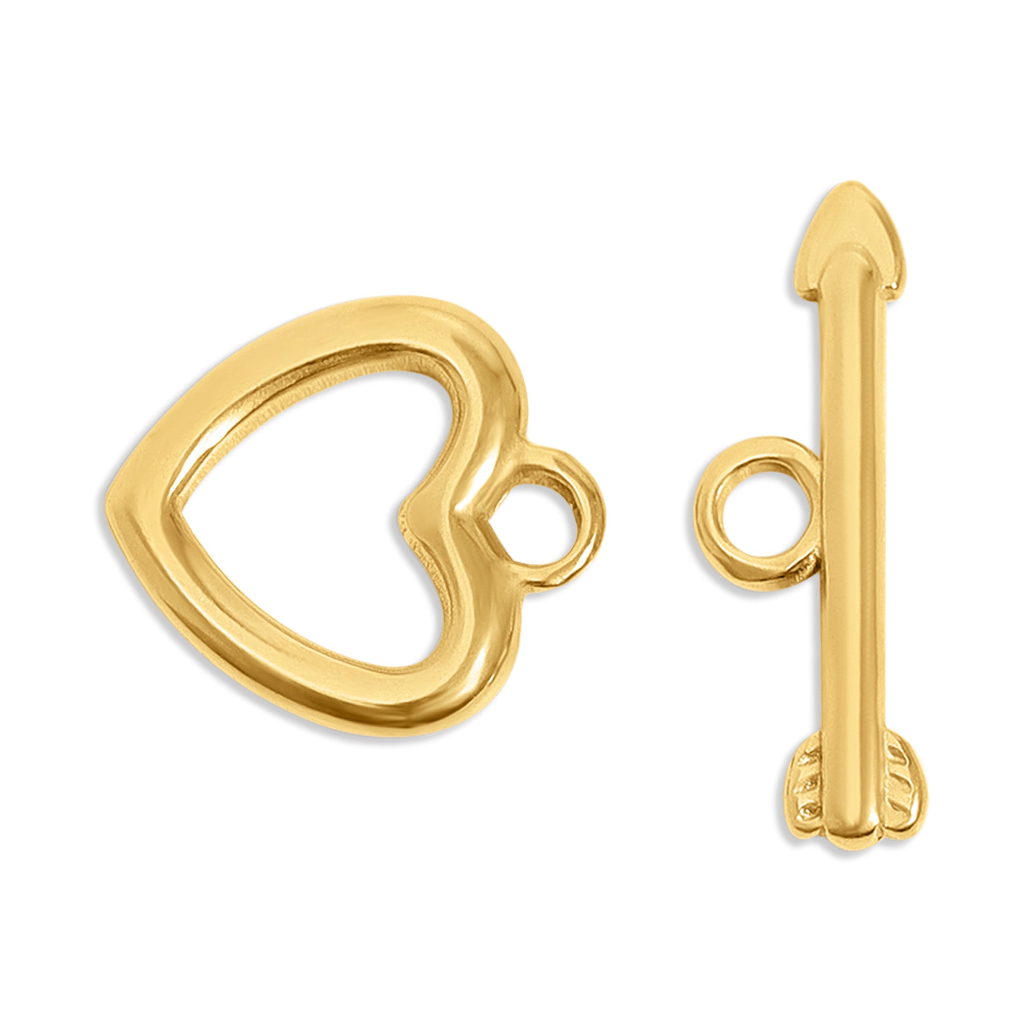 18K Gold PVD Stainless Steel Heart & Arrow Toggle Clasp / ENC0046、mySite、dreamappss