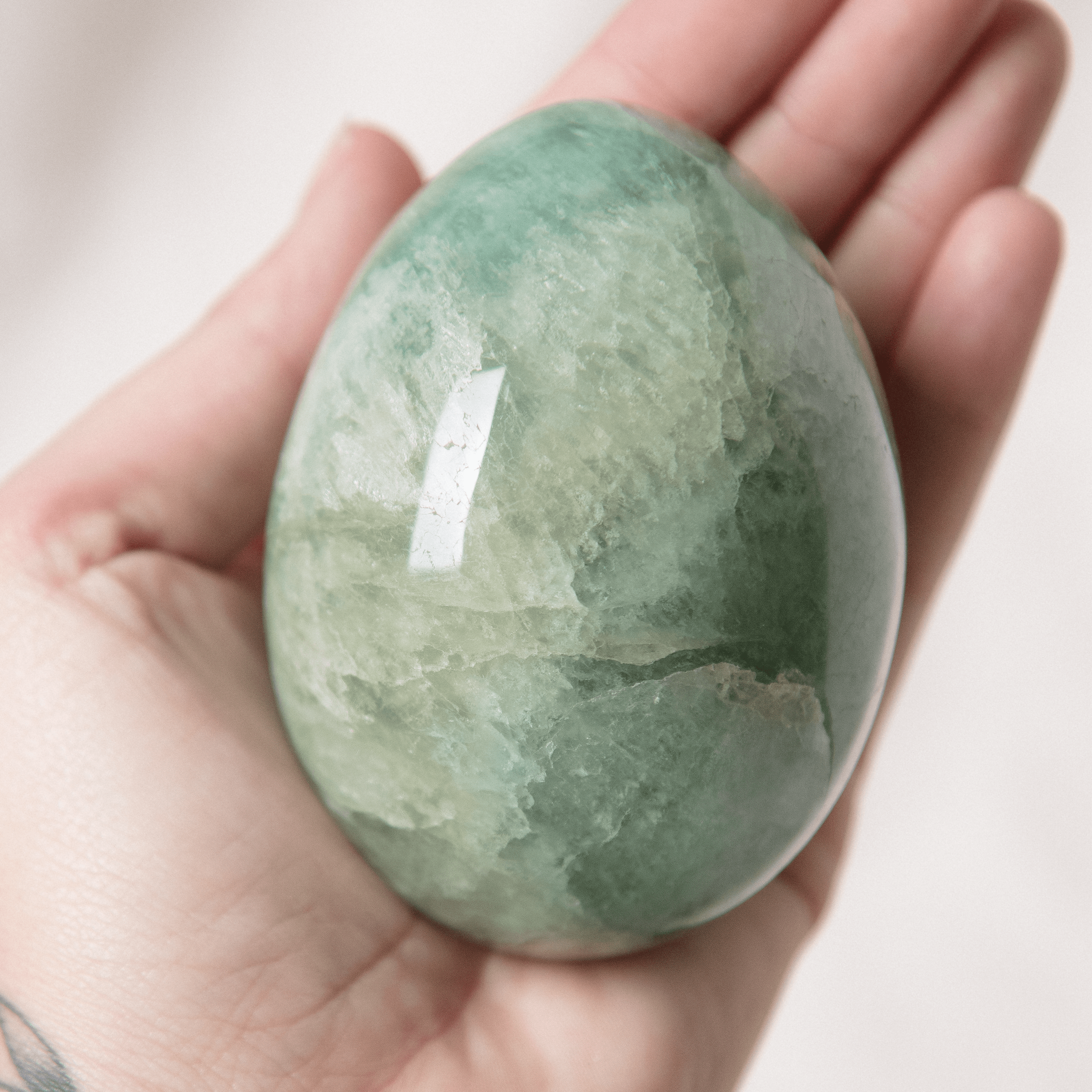 Green Rainbow Fluorite Eggs - AAA Premium Quality、mySite、hinf8tx79