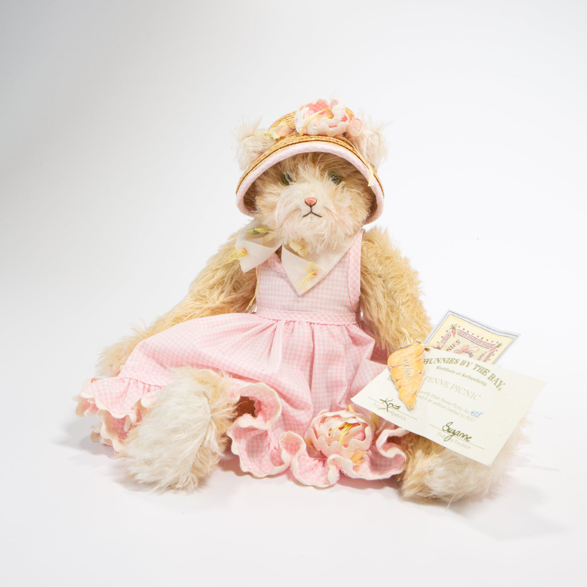 RETIRED - Hutch Studio Original - Penne Picnic Kitty Cat - One of A Kind、mySite、g9winljtr