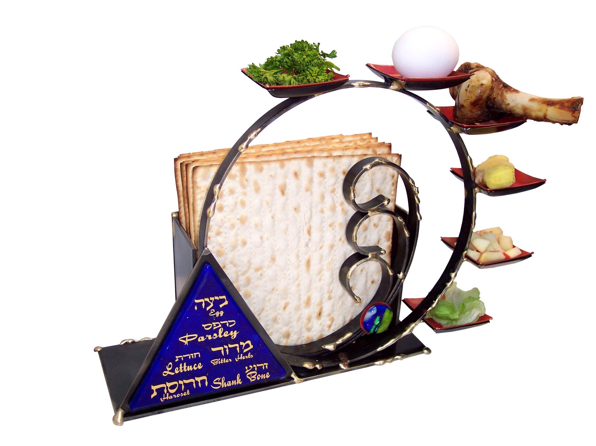 Compact Brass Seder Plate by Gary Rosenthal、mySite、topwebapps